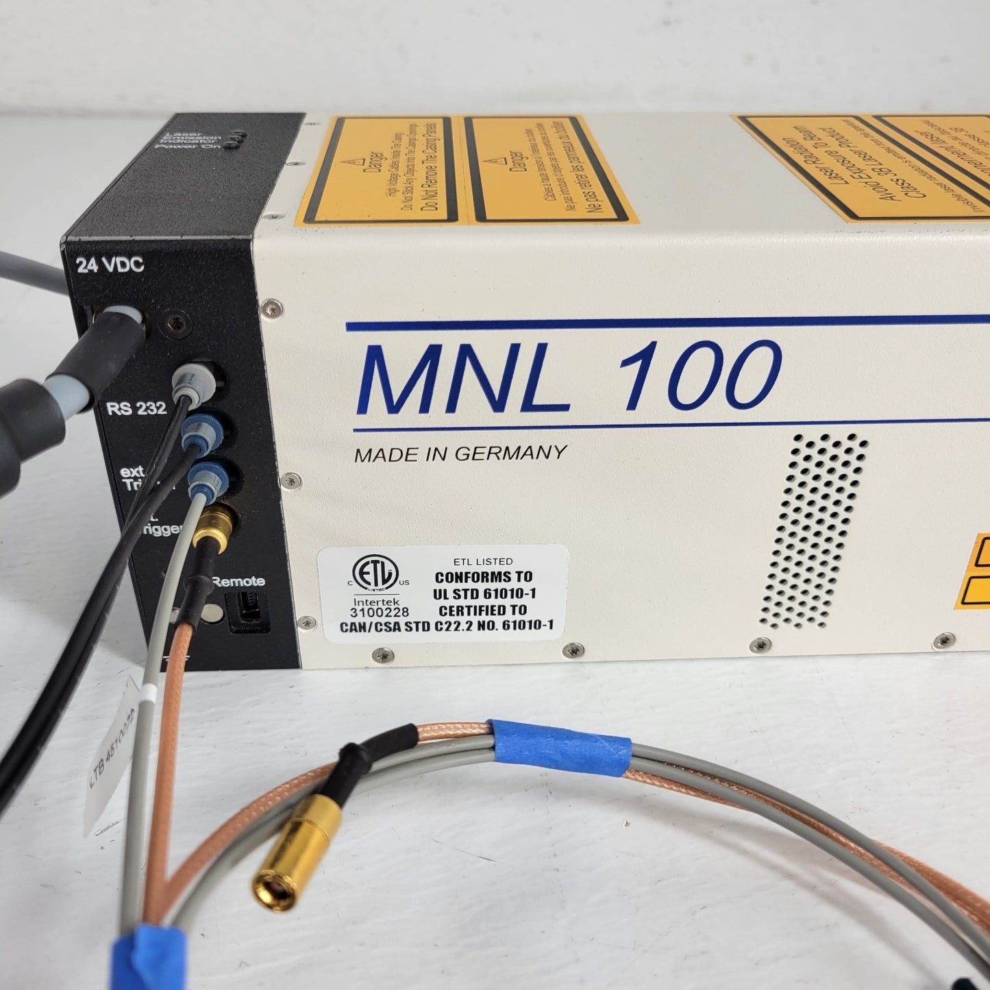 LTB Lasertechnik Berlin MNL-100 Compact UV Nitrogen Laser Wavelength 337.1nm