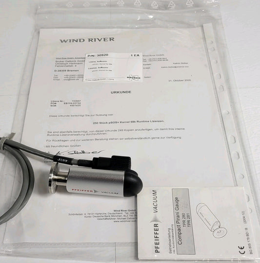 Pfeiffer TPR-280 PTR26950 Compact Pirani Vacuum Gauge 14-30V Switch DB-9