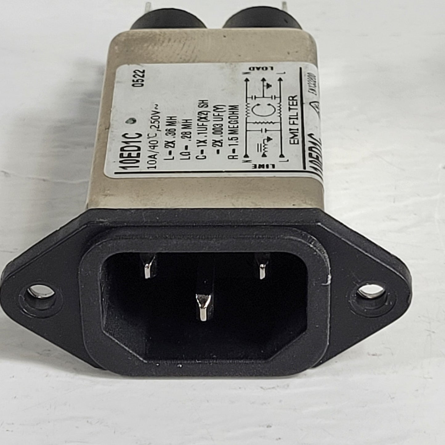 Schurter A326L100C0 Power Switch 10A And Corcom 10ED1C F7433 Power Inlet