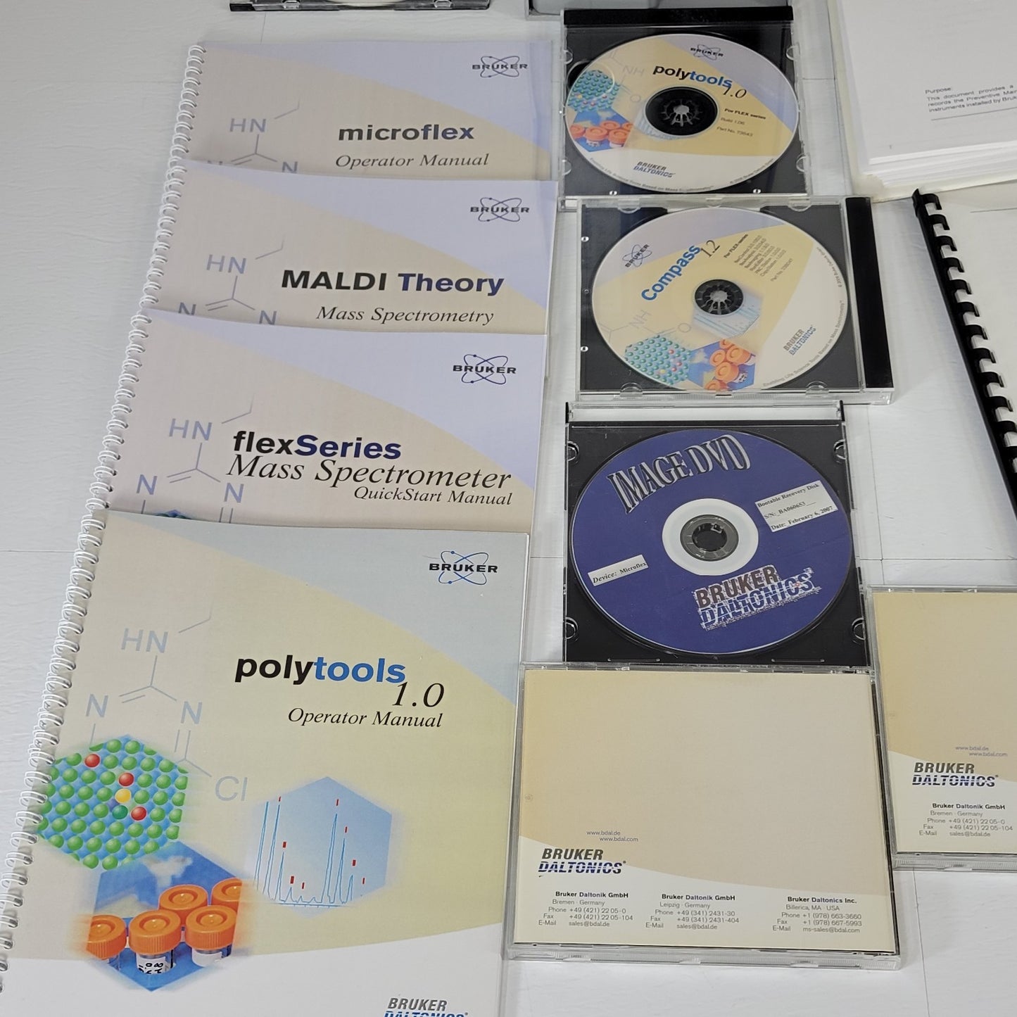 Bruker Microflex LT/SH Mass Spectrometer Software Desktop PC w/ Manuals