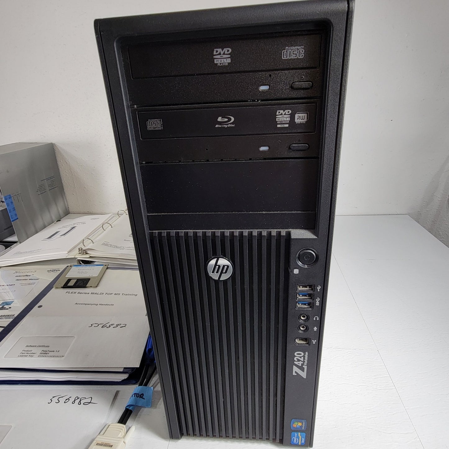 Bruker Microflex LT/SH Mass Spectrometer Software Desktop PC w/ Manuals