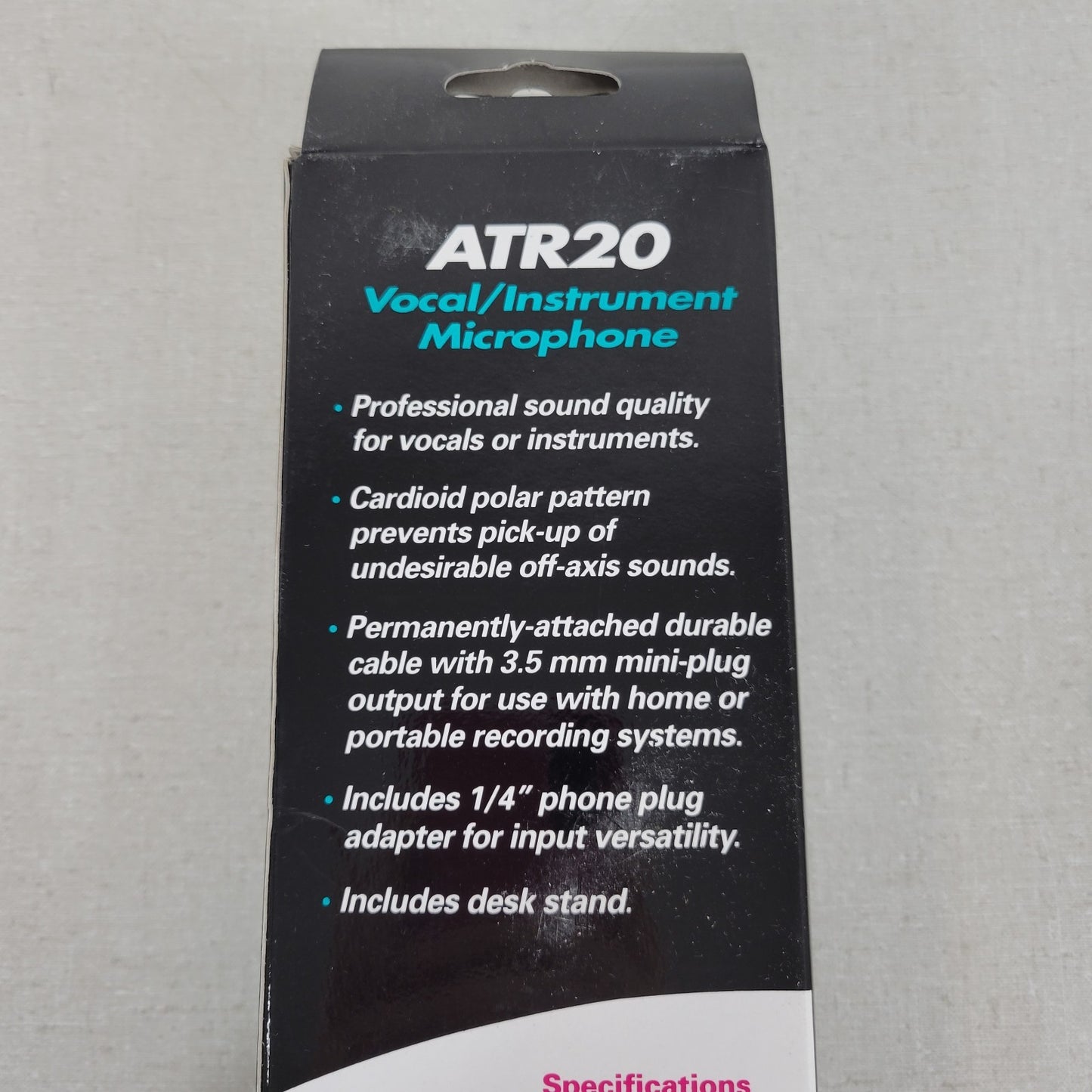 Audio Technica ATR20 Professional Sound Quality Vocal / Instrument Microphone