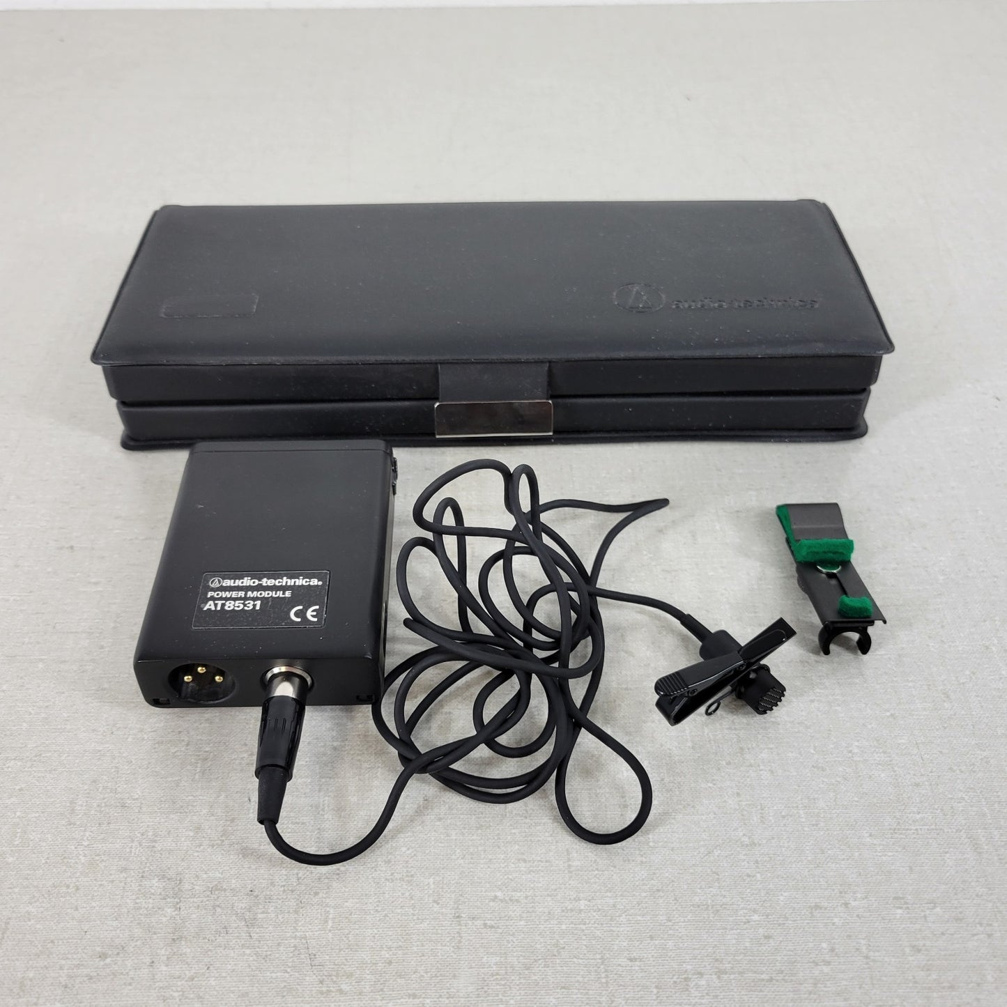 Audio Technica AT8531 Belt Pack Power Module and AT831 Clip On Microphone