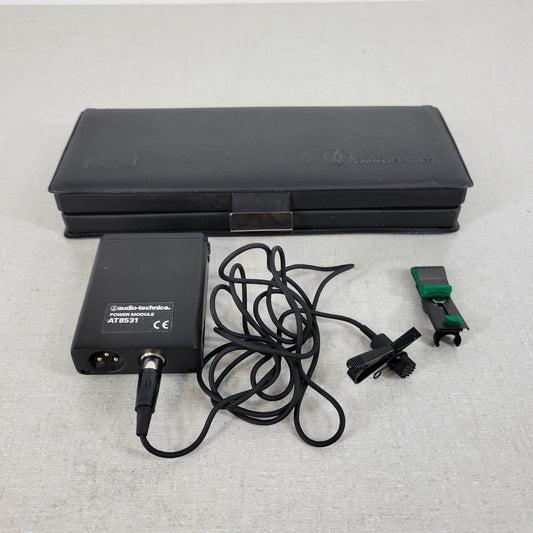 Audio Technica AT8531 Belt Pack Power Module and AT831 Clip On Microphone