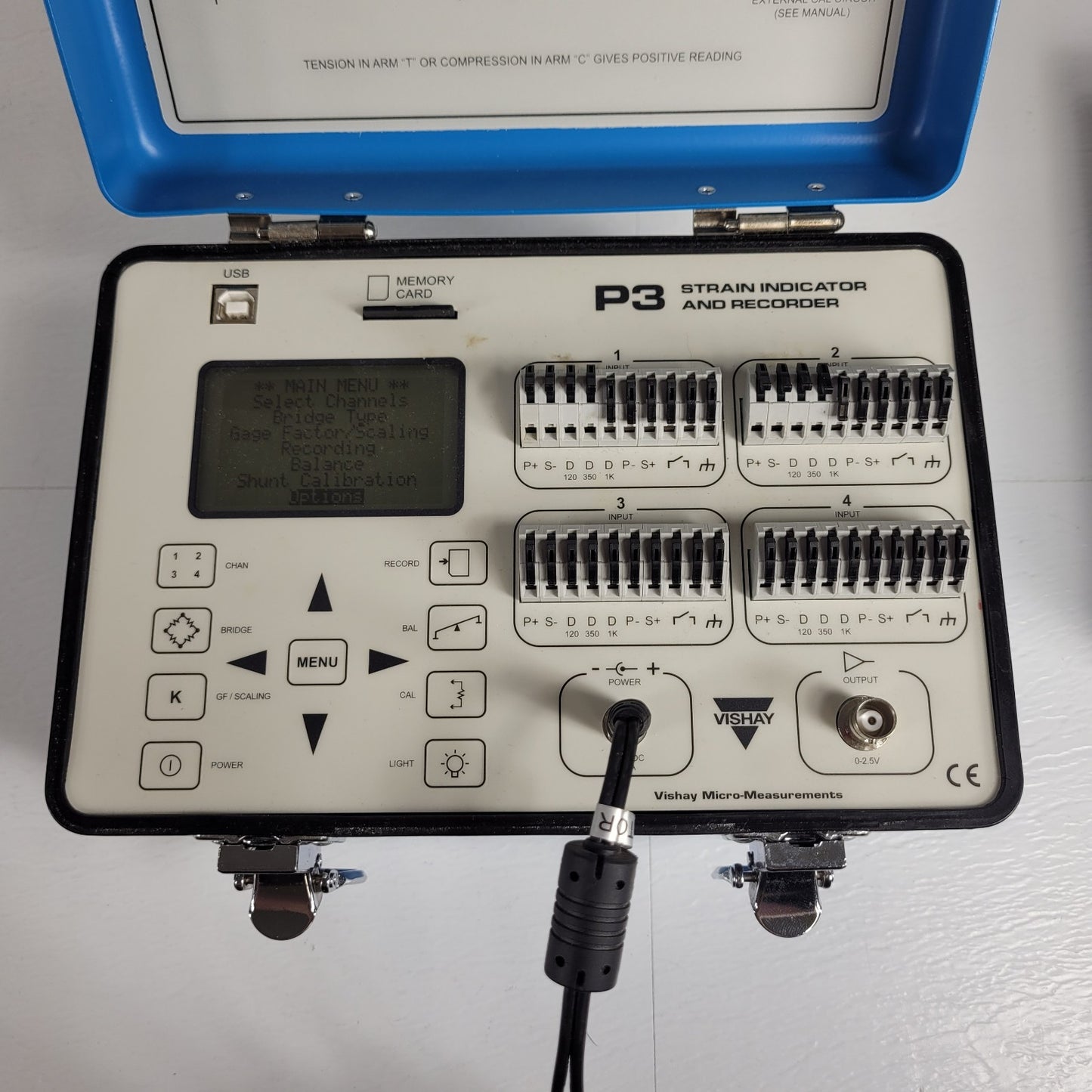 Vishay Micro-Measurements P3 Strain Indicator and Recorder Bridge Load Cell