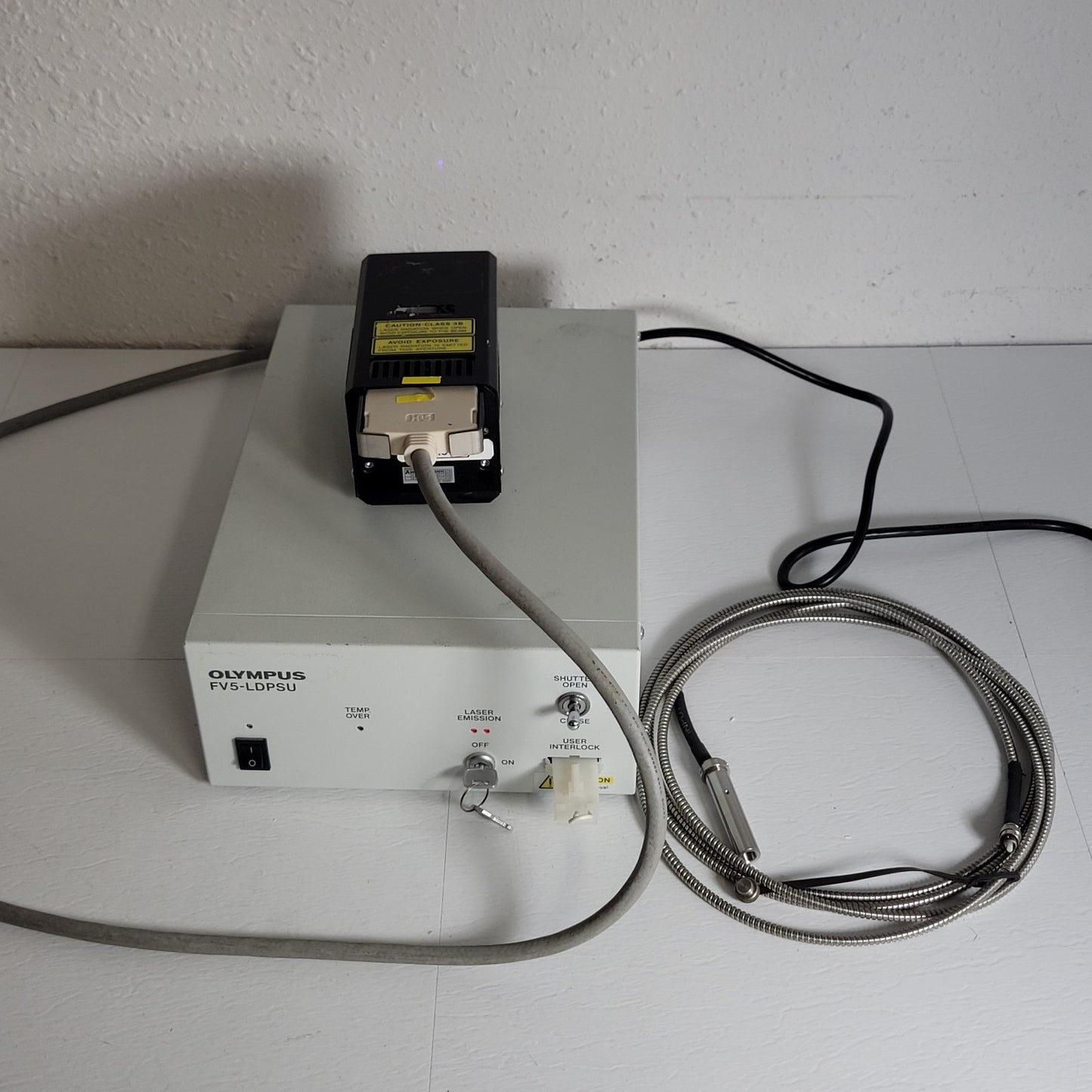 Olympus FV5-LD405 Confocal 405nm UV Blue Laser 25mW w/ FV5-LDPSU Power Supply