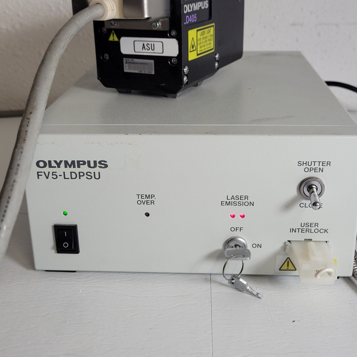 Olympus FV5-LD405 Confocal 405nm UV Blue Laser 25mW w/ FV5-LDPSU Power Supply
