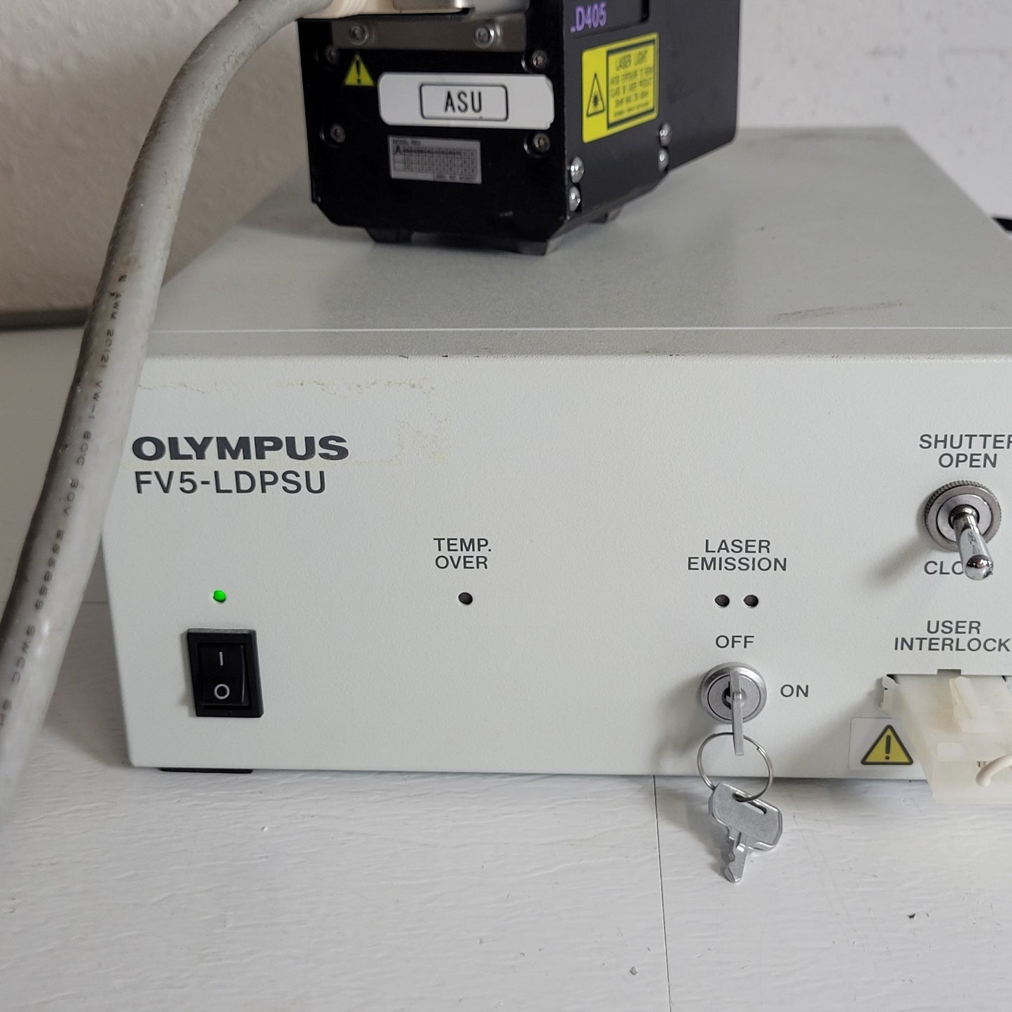 Olympus FV5-LD405 Confocal 405nm UV Blue Laser 25mW w/ FV5-LDPSU Power Supply
