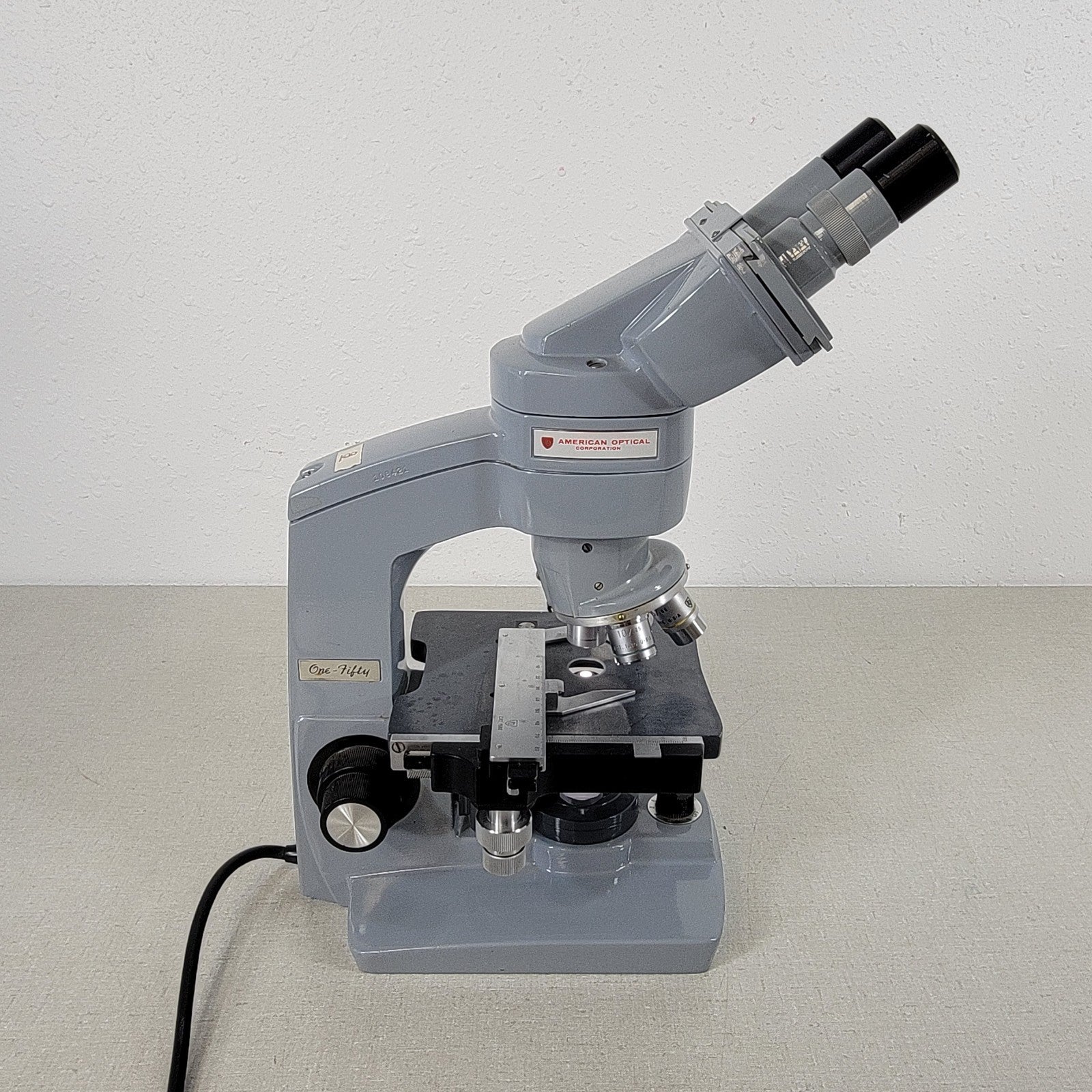 American Optical AO one-fifty Microscope 4x 10x 45x 100x Objective w ...