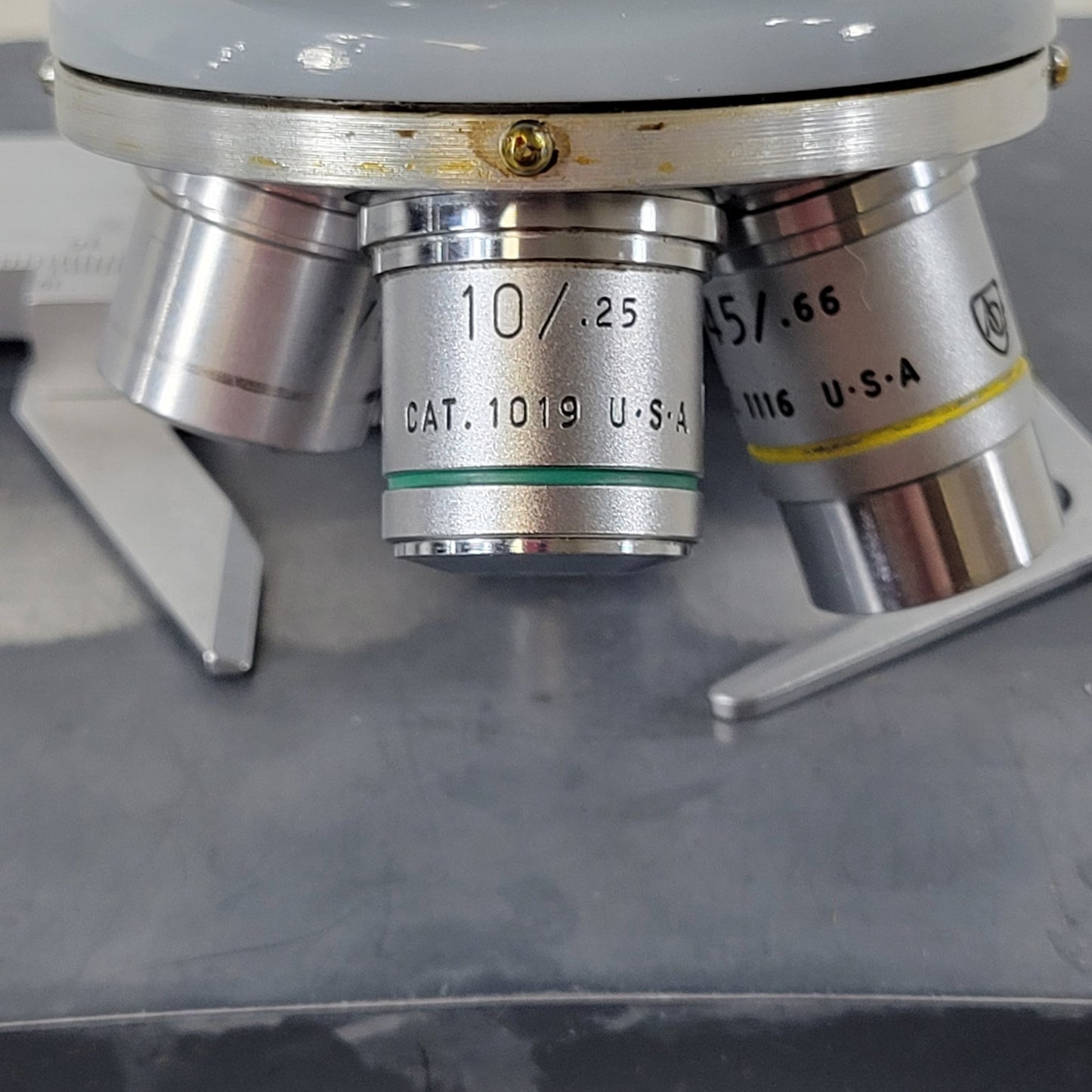 American Optical AO one-fifty Microscope 4x 10x 45x 100x Objective w/ Lamp