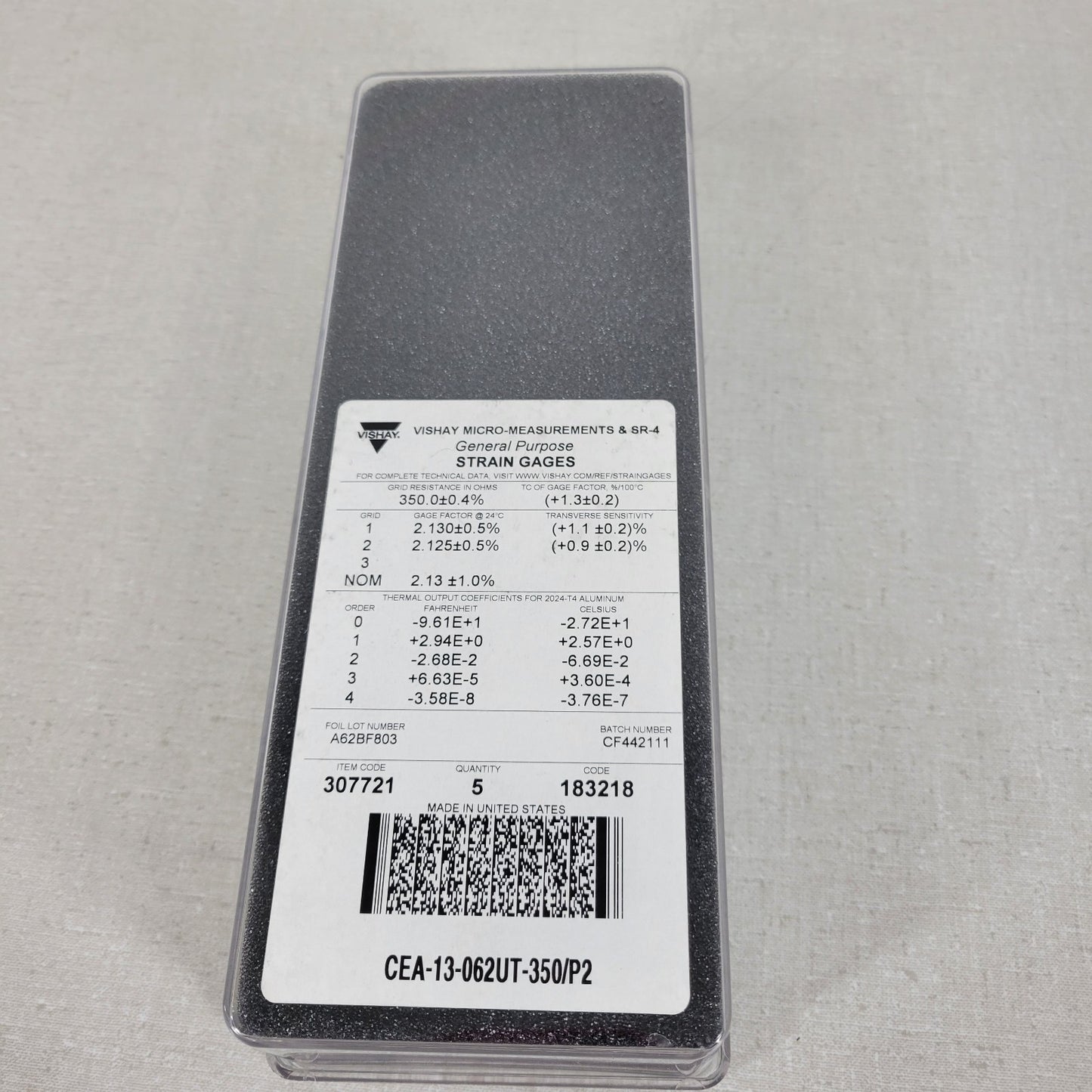 Vishay CEA-13-062UT-350/P2 General Purpose Strain Gauge Set Of 4