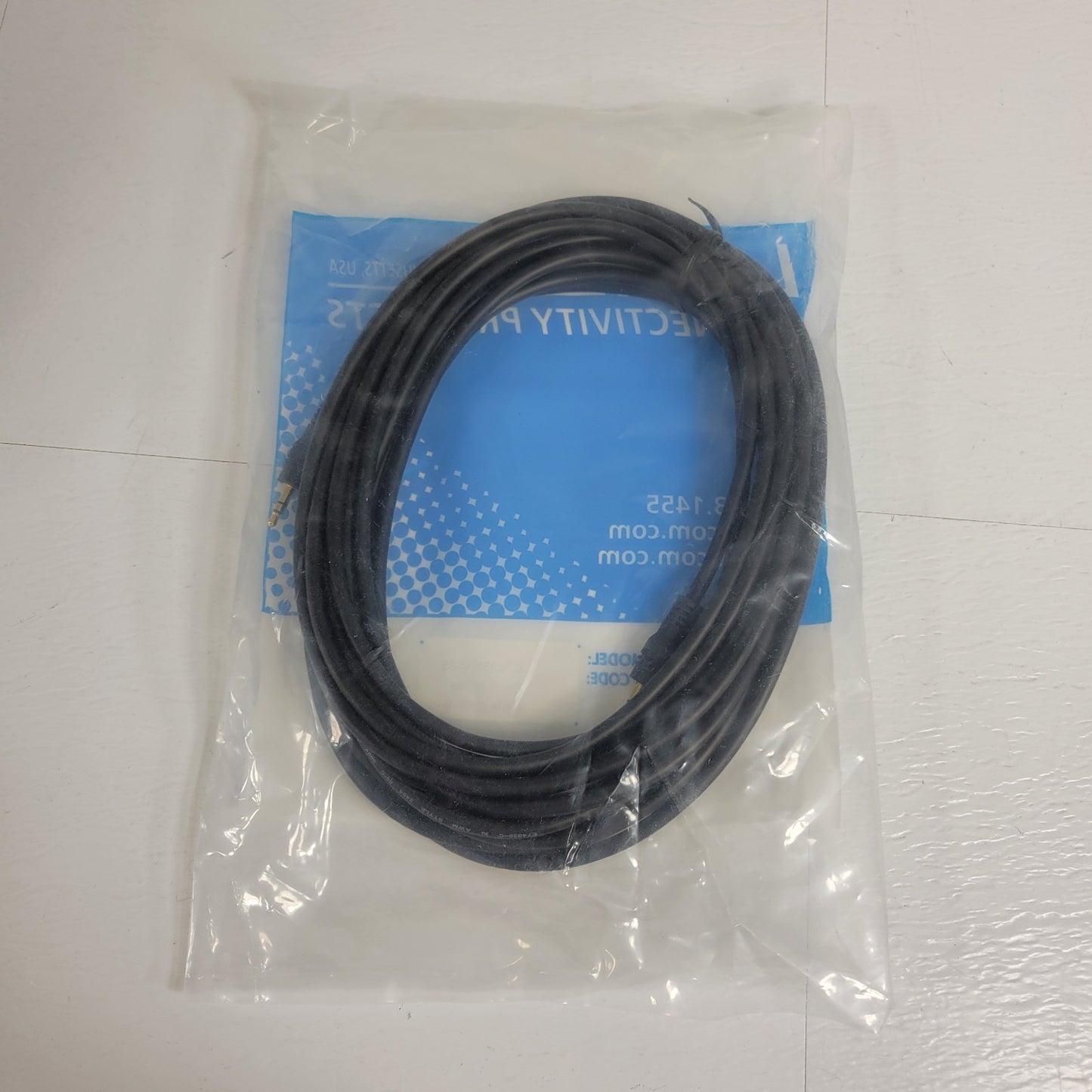 L-Com CTL35MM-25 Stereo Audio Cable Male to Male 25ft 3.5mm Aux Jack Gold Plated