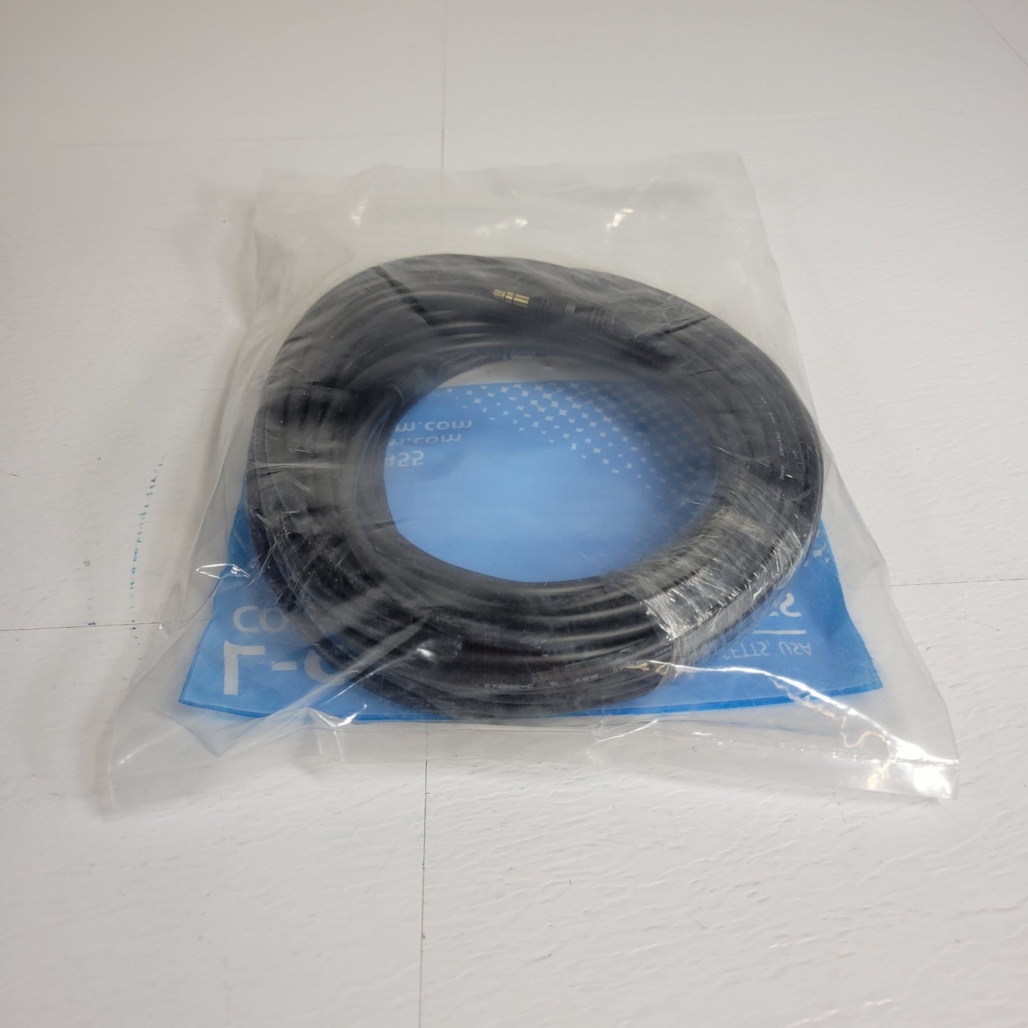 L-Com CTL35MM-50 Stereo Audio Cable Male to Male 50ft 3.5mm Aux Jack Gold Plated