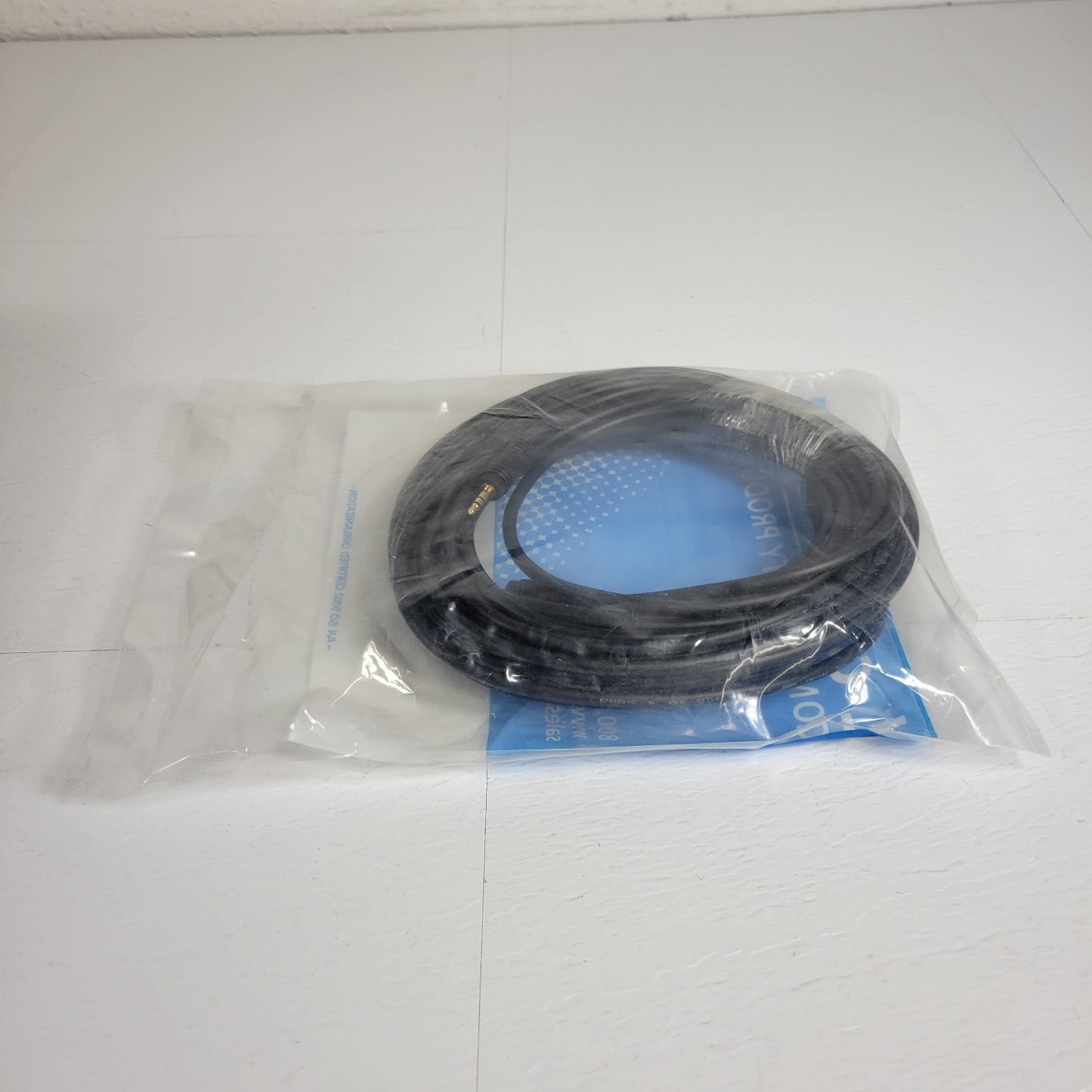 L-Com CTL35MM-50 Stereo Audio Cable Male to Male 50ft 3.5mm Aux Jack Gold Plated