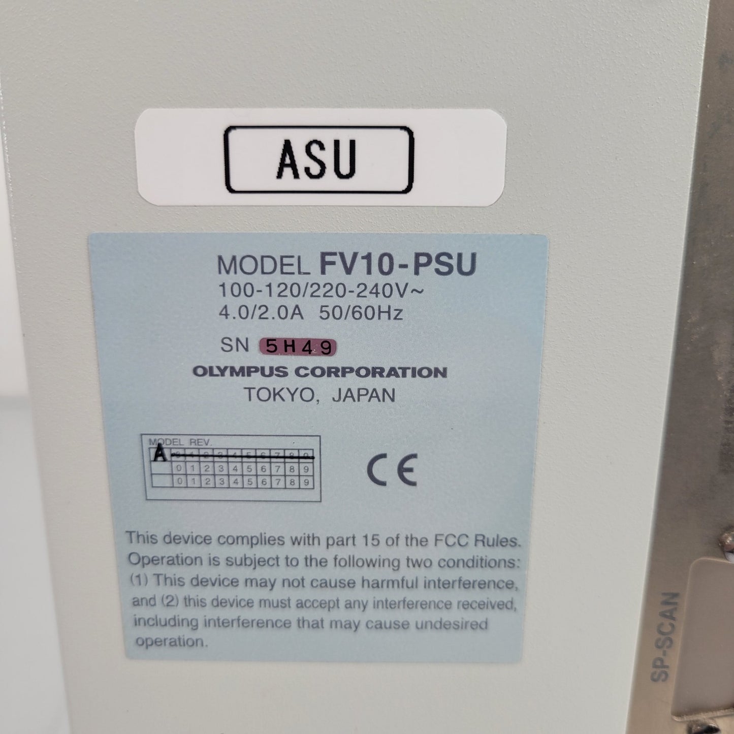 Olympus FV10-PSU Microscope Power Supply Fluoview Confocal Module