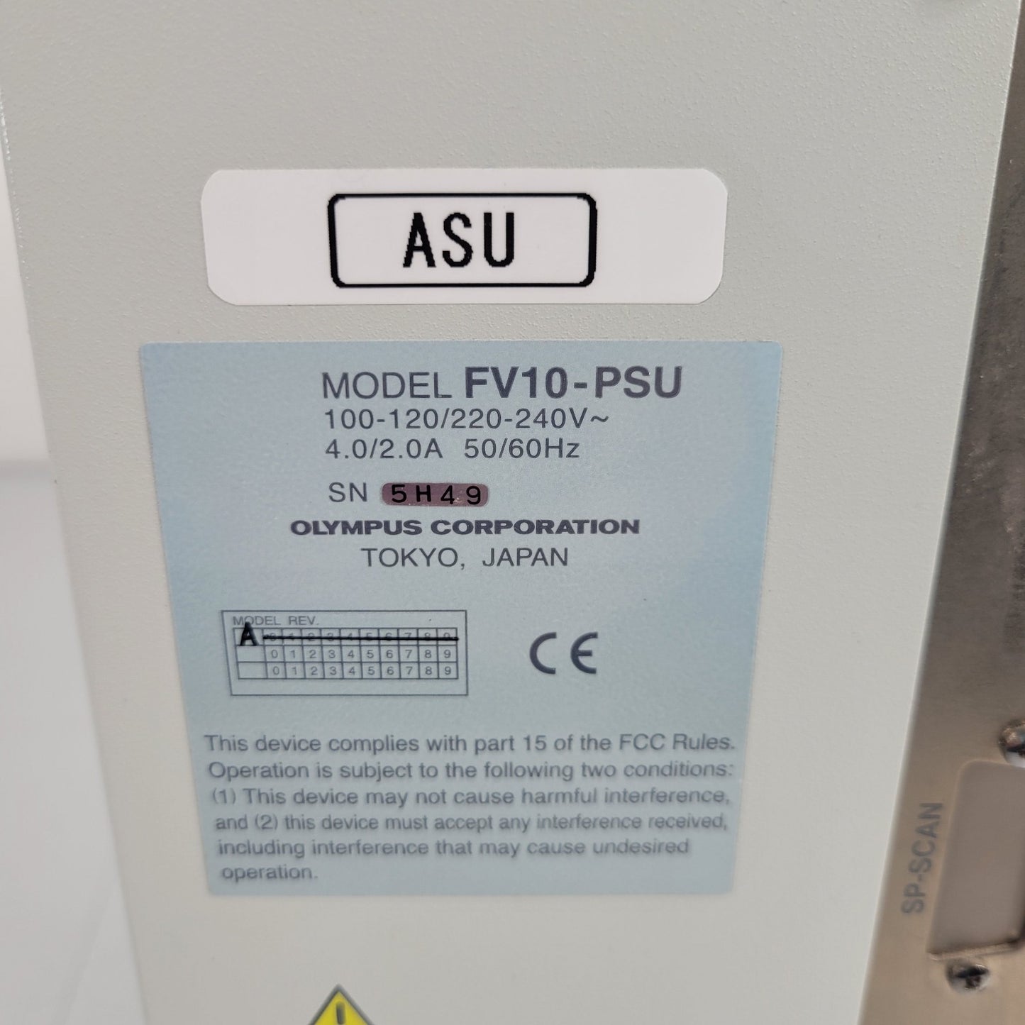 Olympus FV10-PSU Microscope Power Supply Fluoview Confocal Module