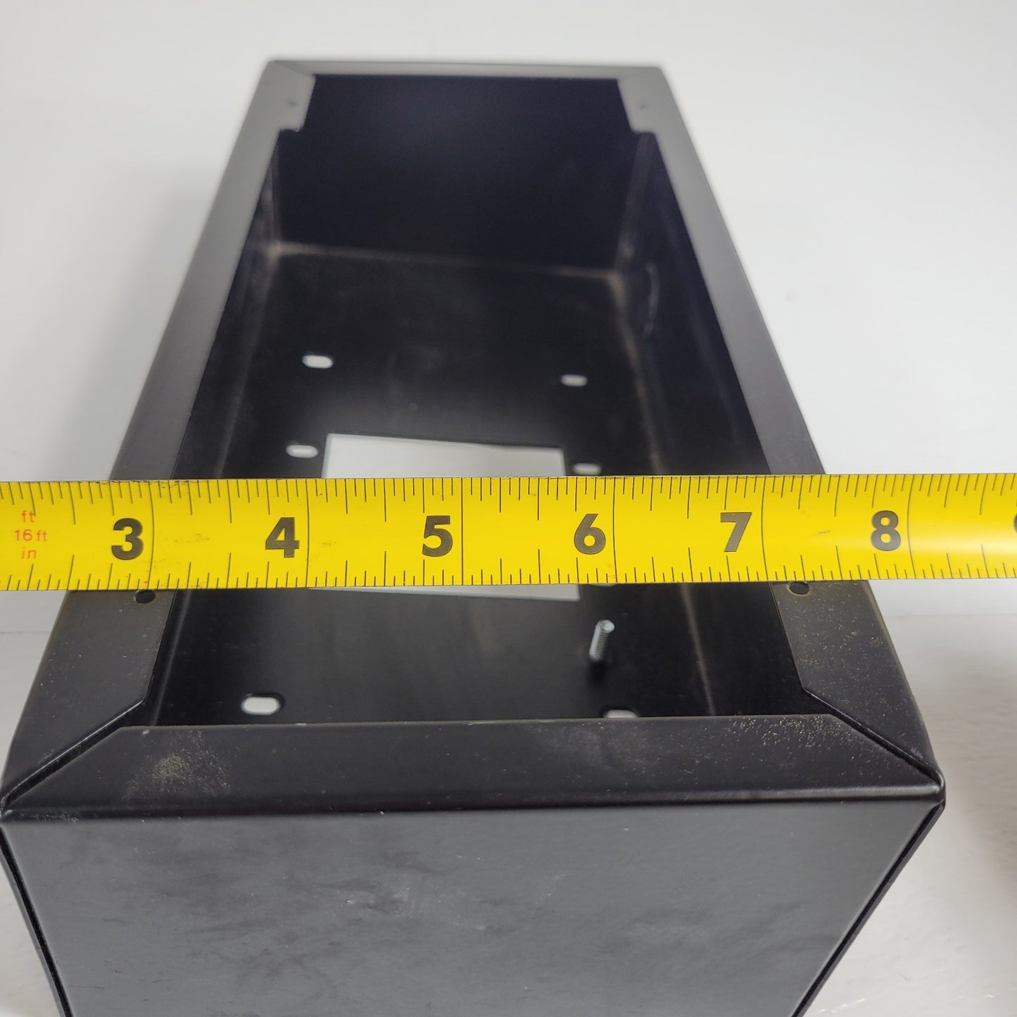 Telecor Clock Box 11-1/4 X 5-1/4 Black Back Box Mount