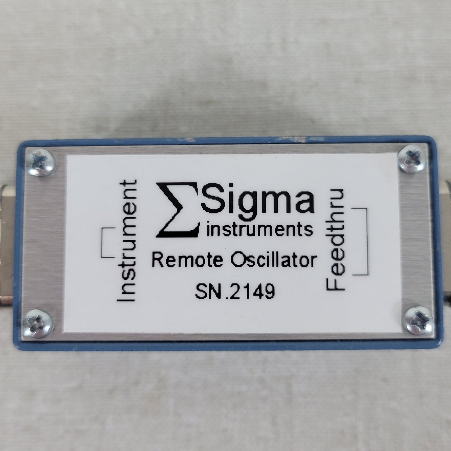 Sigma Instruments Remote Quartz Crystal Oscillator Feedthrough Device Thin Film