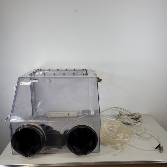 FOR PARTS Table Top Laboratory Controlled Gas Glovebox 24" X 25" X  20" Tall