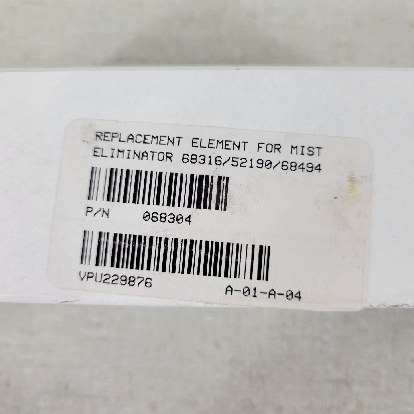 Pfeiffer 068304 Replacement Cartridge For Oil Mist Eliminator KF25 Flange