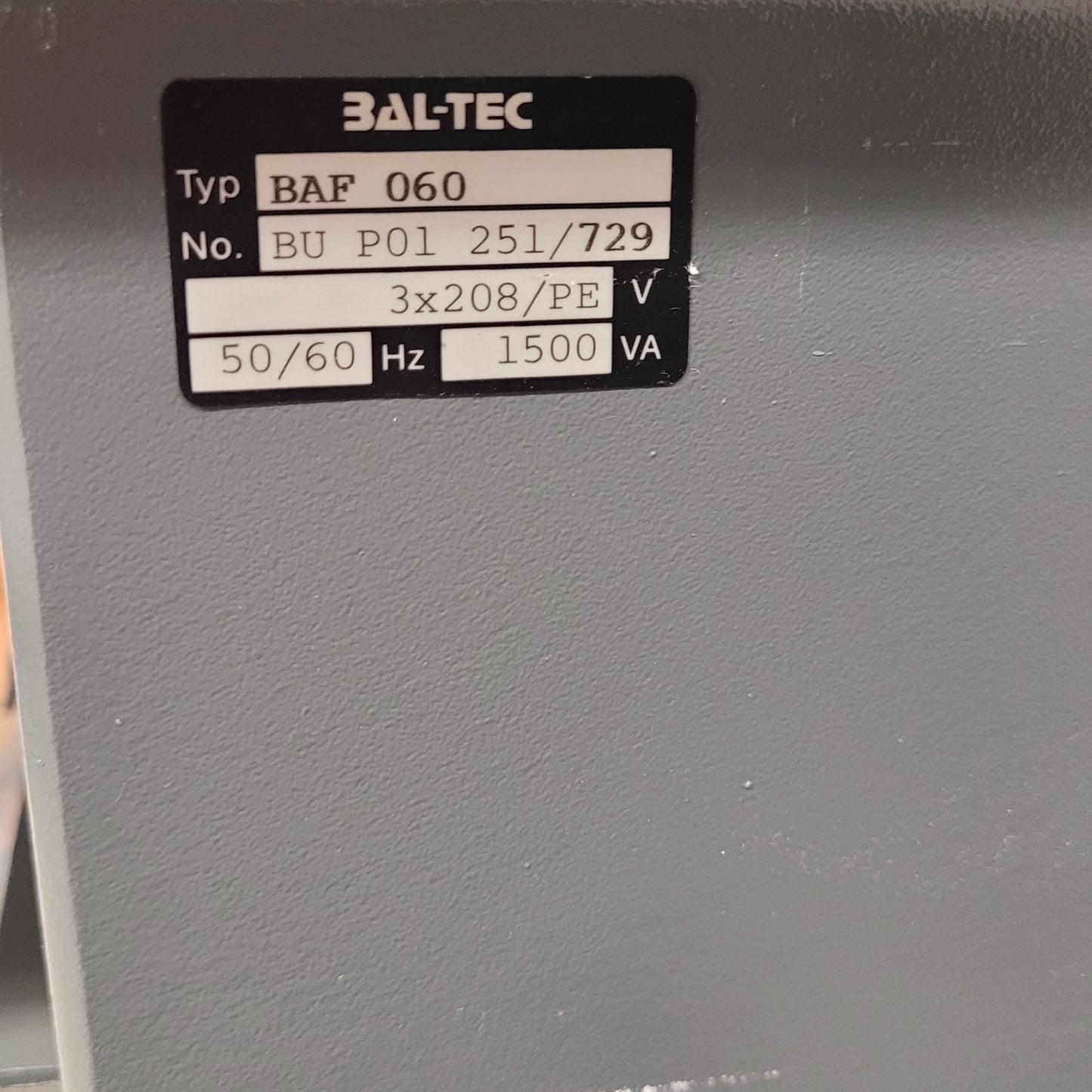 Bal-Tec BAF060 Freeze Fracture Etching Ultra High Vacuum UHV Chamber w/ LN2 Tank