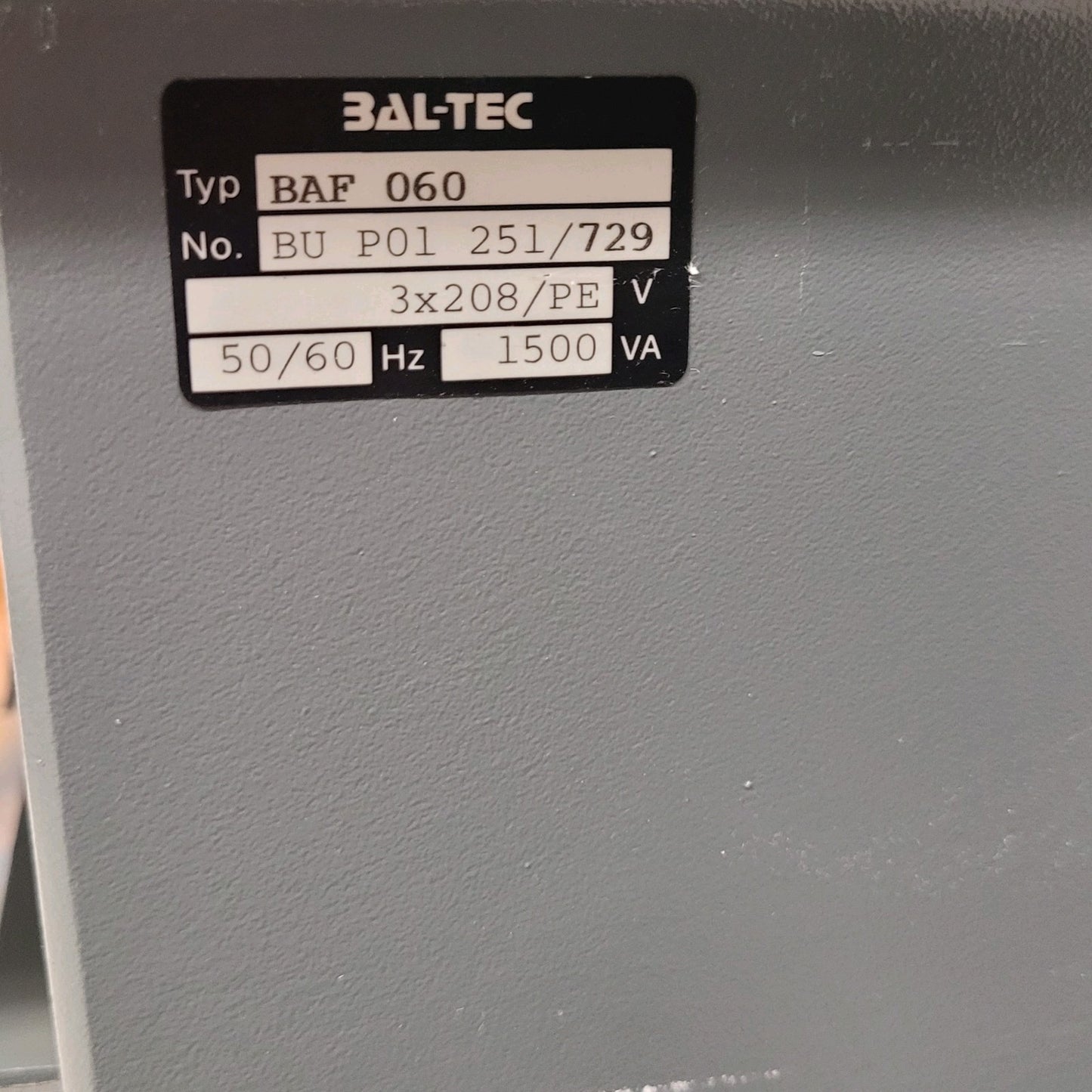Bal-Tec BAF060 Freeze Fracture Etching Ultra High Vacuum UHV Chamber w/ LN2 Tank