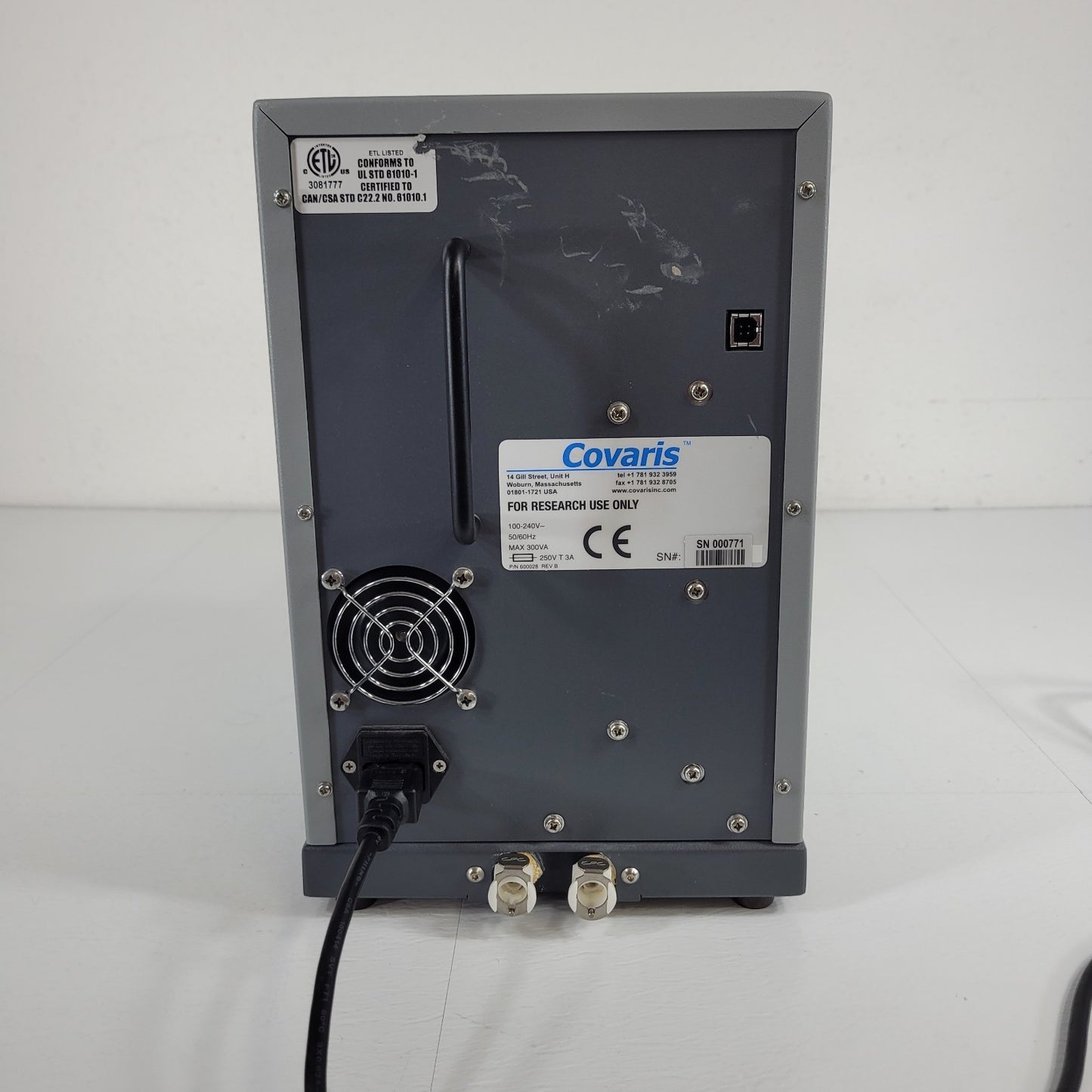 Covaris S2 Focused Ultra Sonicator Single Tube Adaptive Acoustic Energy System
