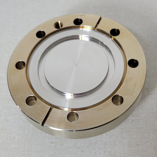 Balzers DN63CF 4.5" CF Blank Flange Non-Rotatable SS Conflat High Vacuum