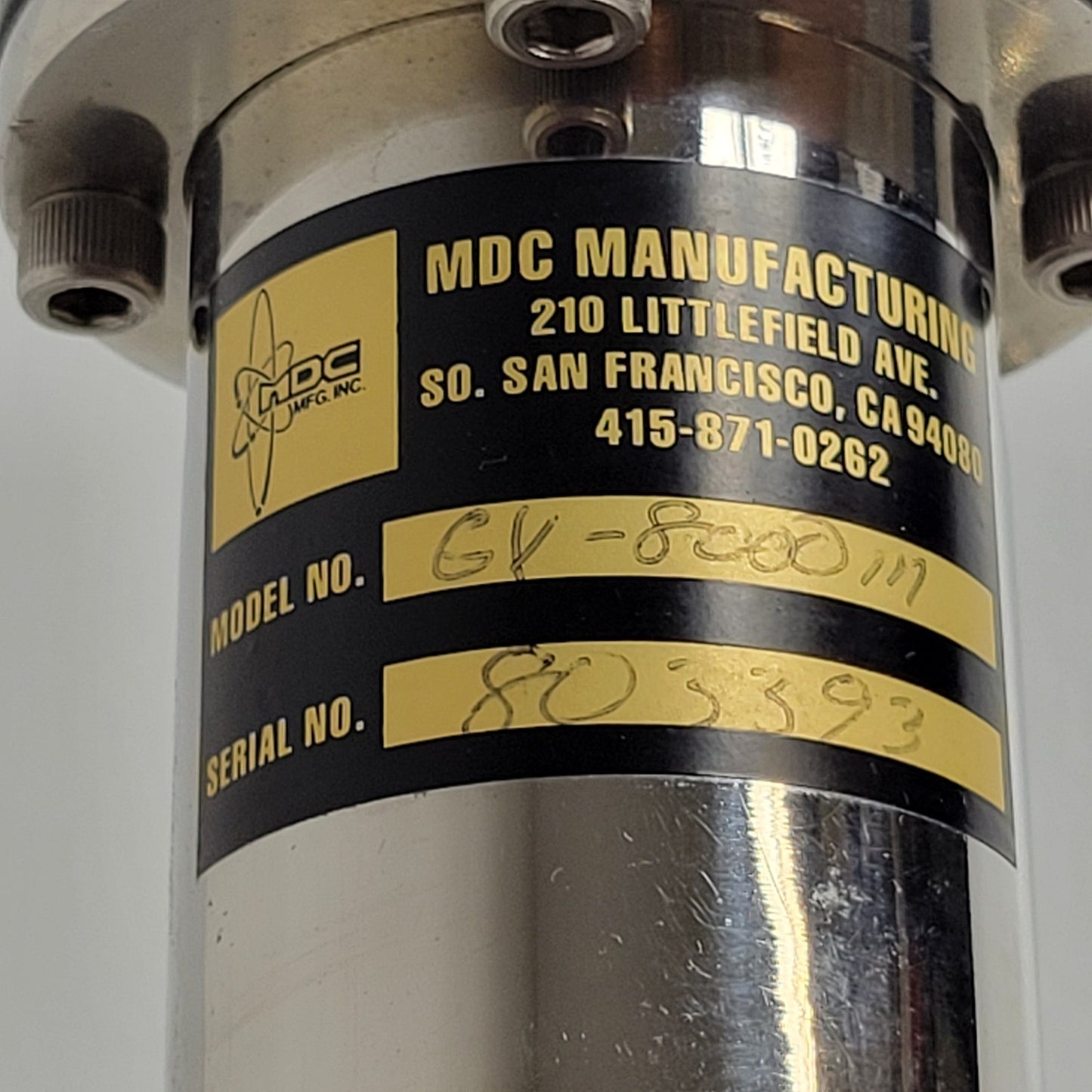 MDC GV-8000M Manual Gate Valve DN200CF 10" CF Conflat Flanges High Vacuum UHV