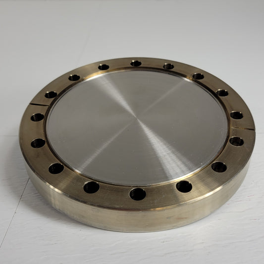 DN100CF 6" CF Blank Conflat Flange Non-Rotatable SS High Vacuum Knife Edge Seal