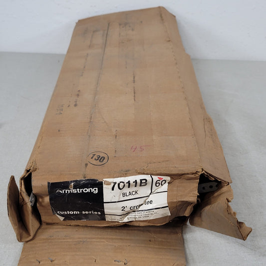 Armstrong 7011B Black 2' Drop Ceiling Cross Tee Box Of 60 Pieces Two Foot
