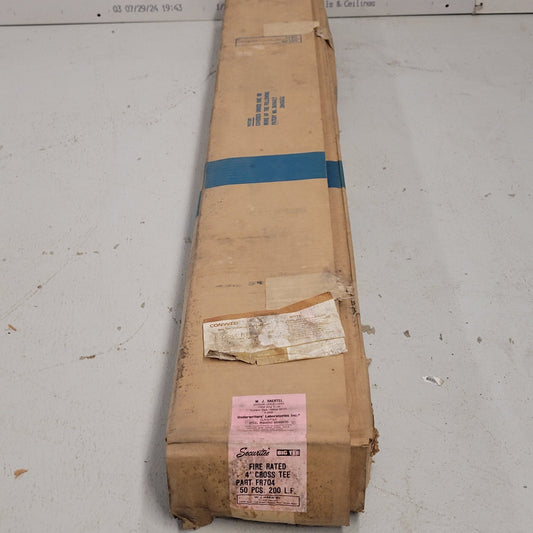 Conwed 89-148 Walnut 4' Drop Ceiling Cross Tee Box Of 50 Piece Steel Framing