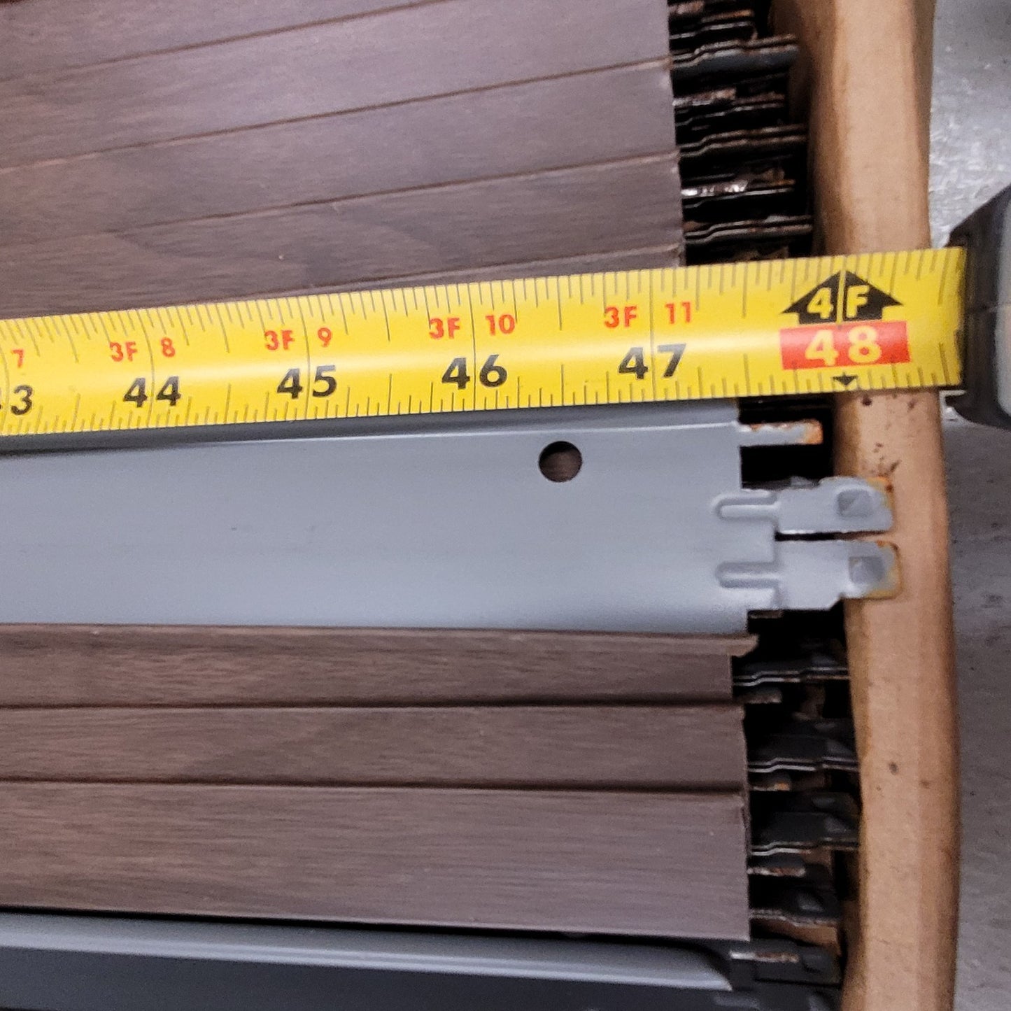 Conwed 89-148 Walnut 4' Drop Ceiling Cross Tee Box Of 50 Piece Steel Framing