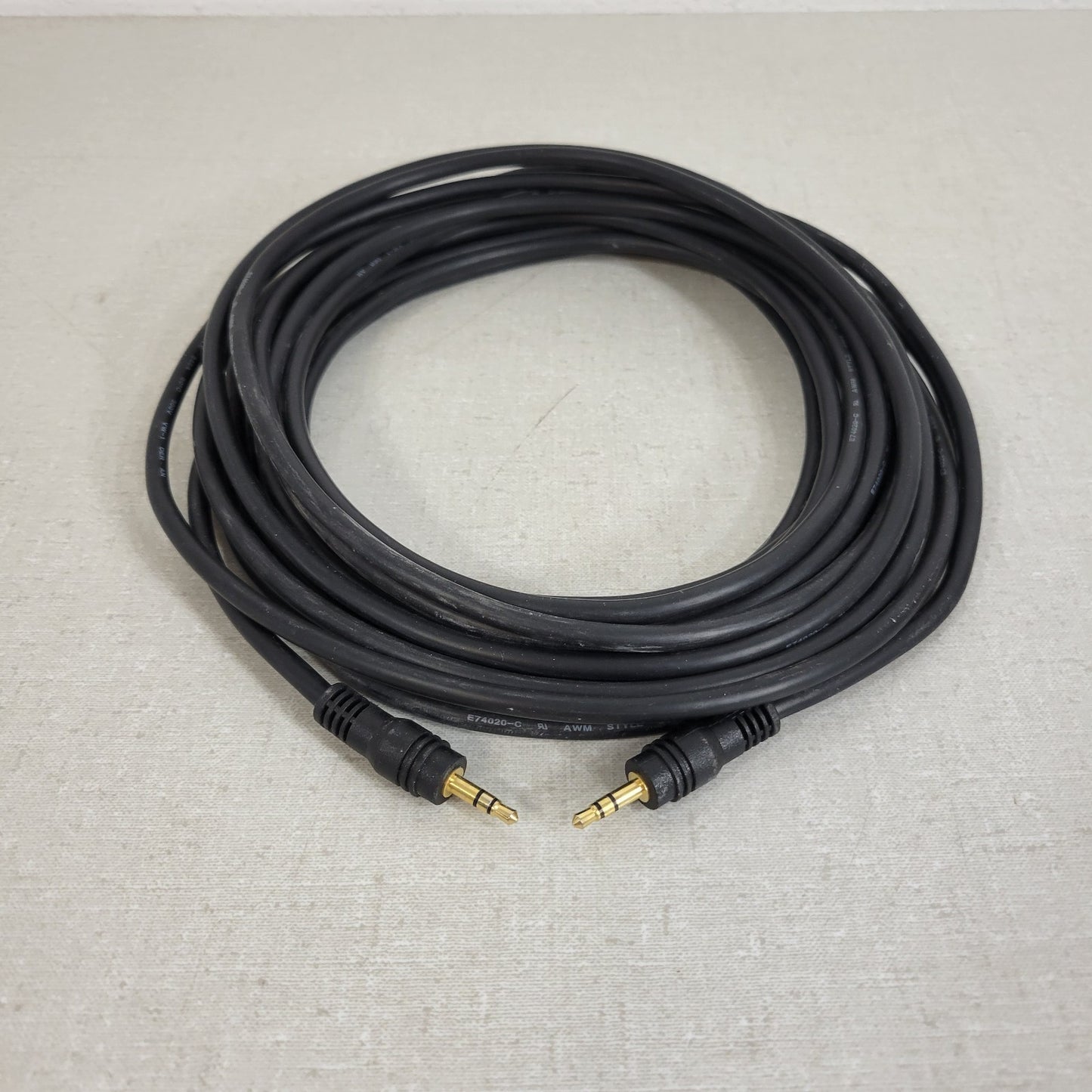 L-Com CTL35MM-25 Stereo Audio Cable Male to Male 25ft 3.5mm Aux Jack Gold Plated