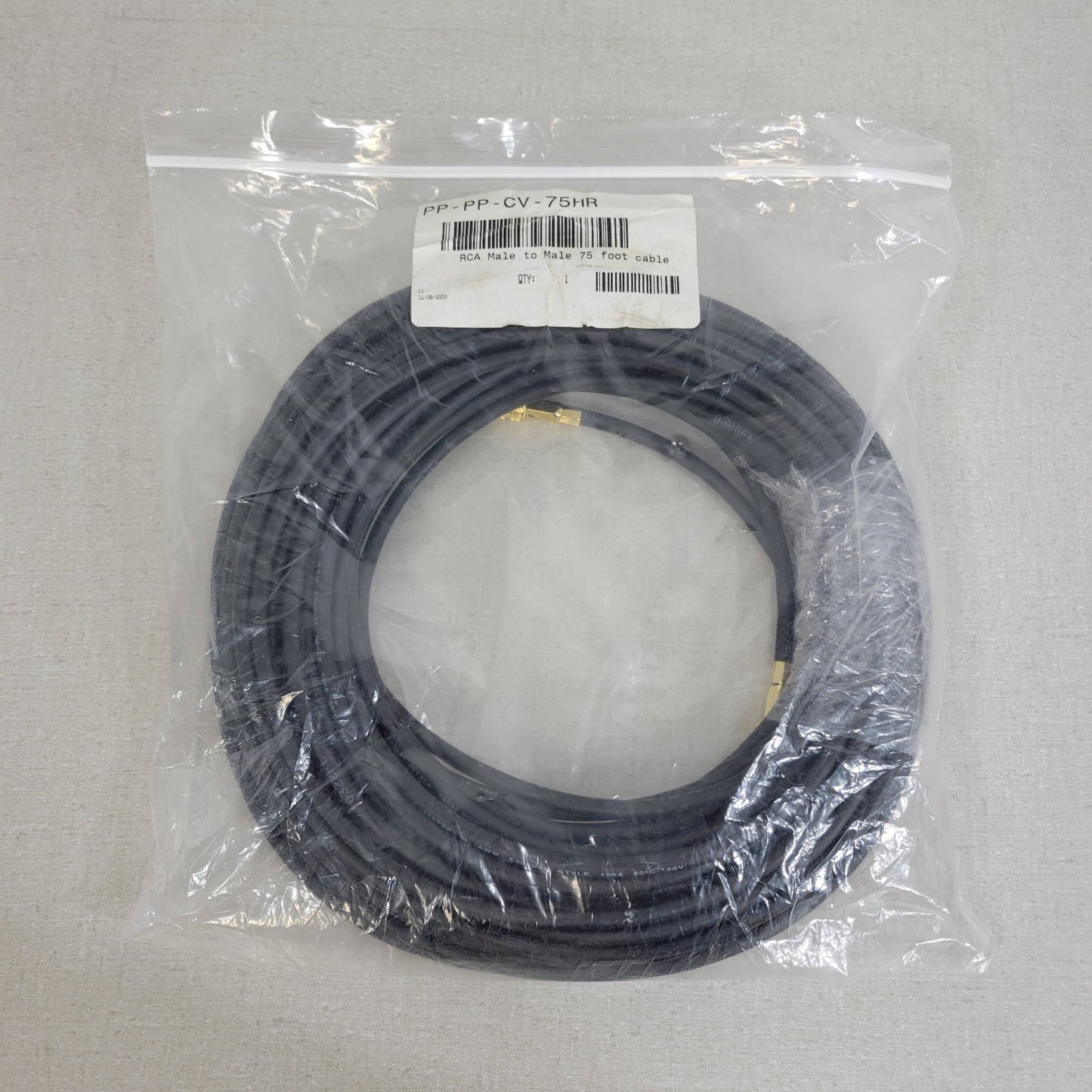 Comprehensive PP-PP-CV-75HR  AV/IT Plenum RCA Male to Male 75' Gold Plated Cable