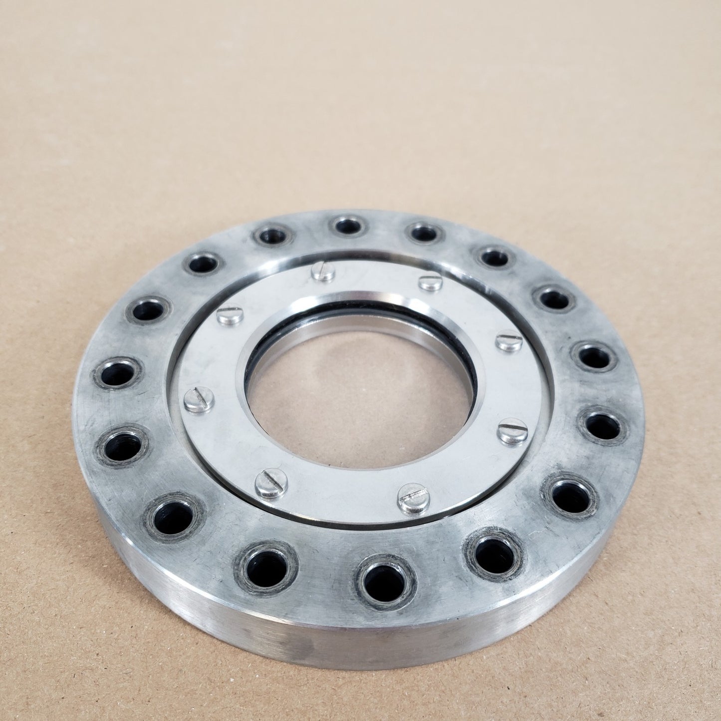 MCD 6" CF Conflat Viewport Flange High Vacuum DN100CF With Quartz 2.5" OF Port