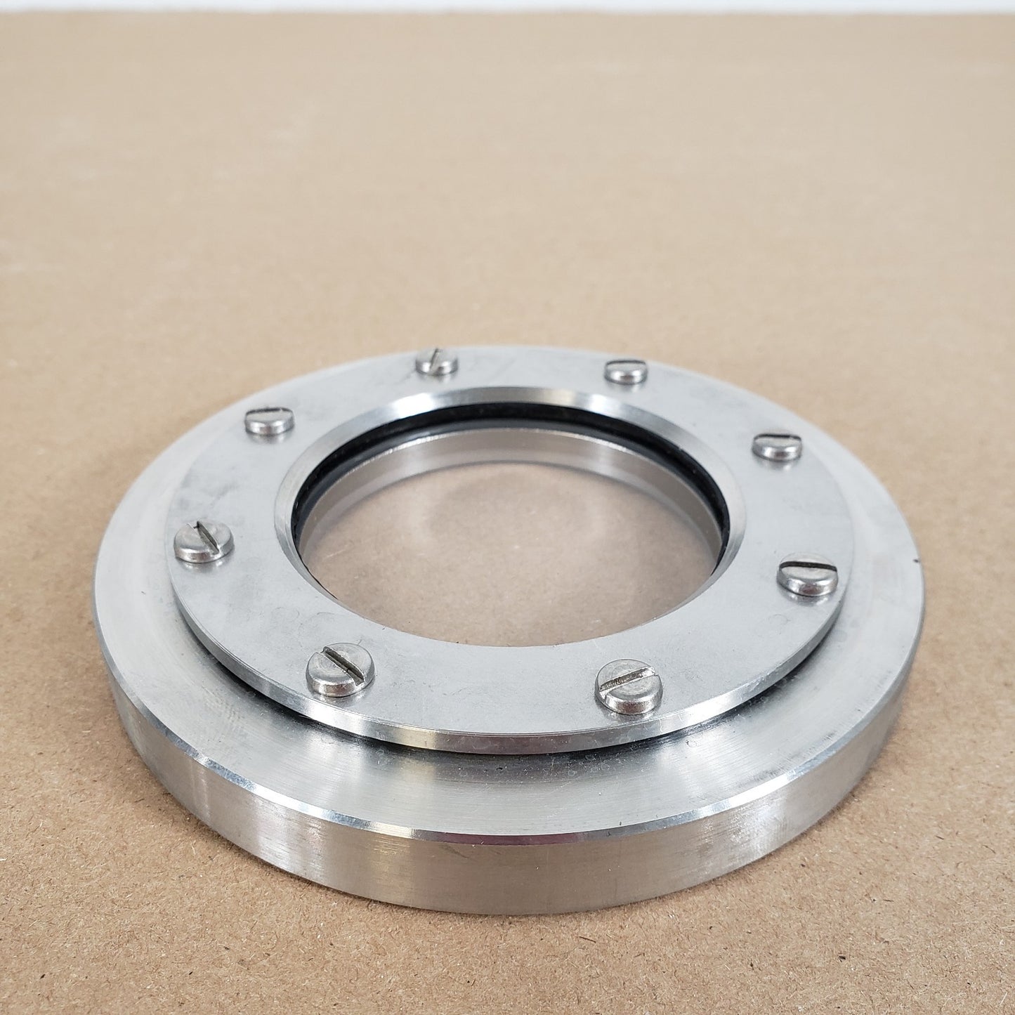 MCD 6" CF Conflat Viewport Flange High Vacuum DN100CF With Quartz 2.5" OF Port
