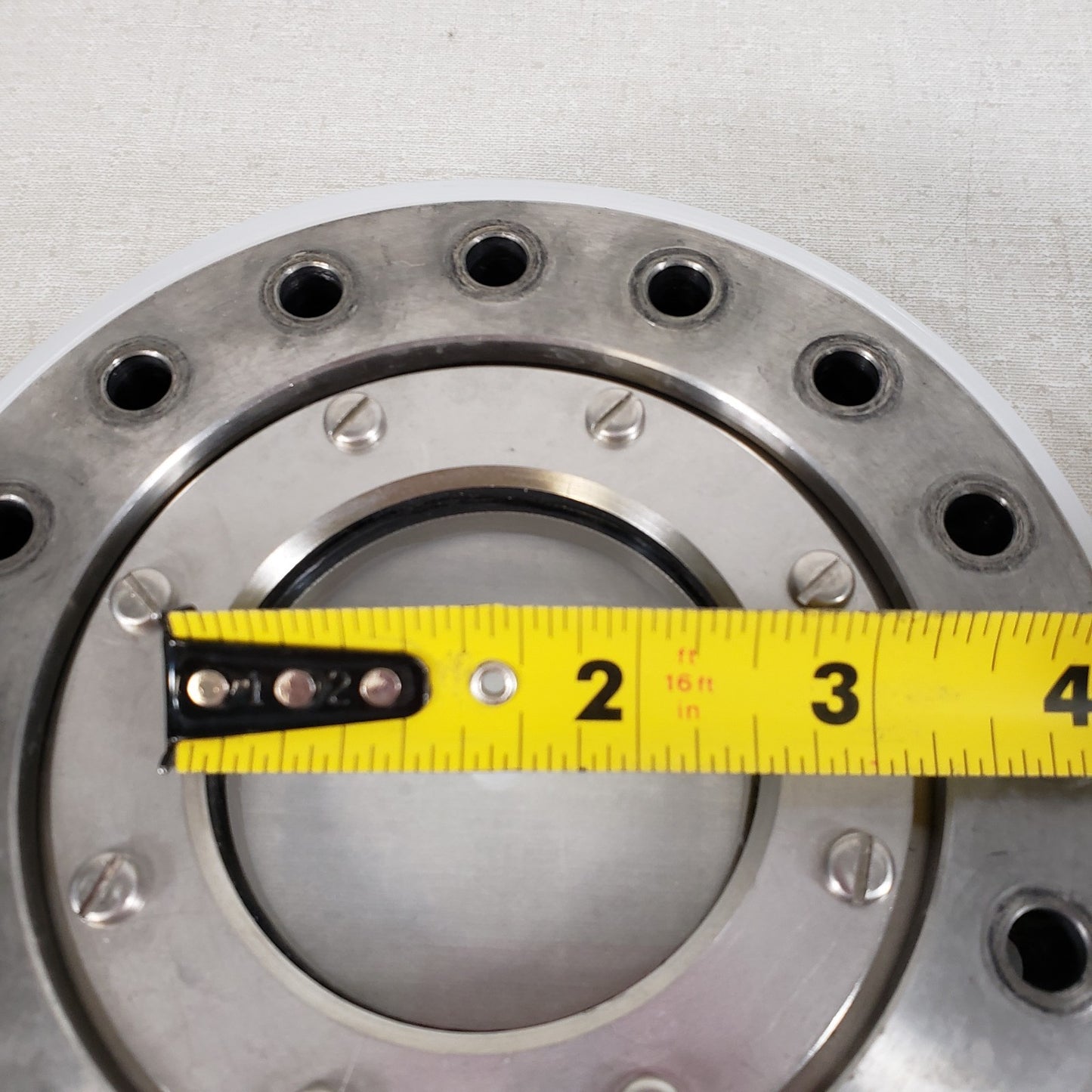 MCD 6" CF Conflat Viewport Flange High Vacuum DN100CF With Quartz 2.5" OF Port