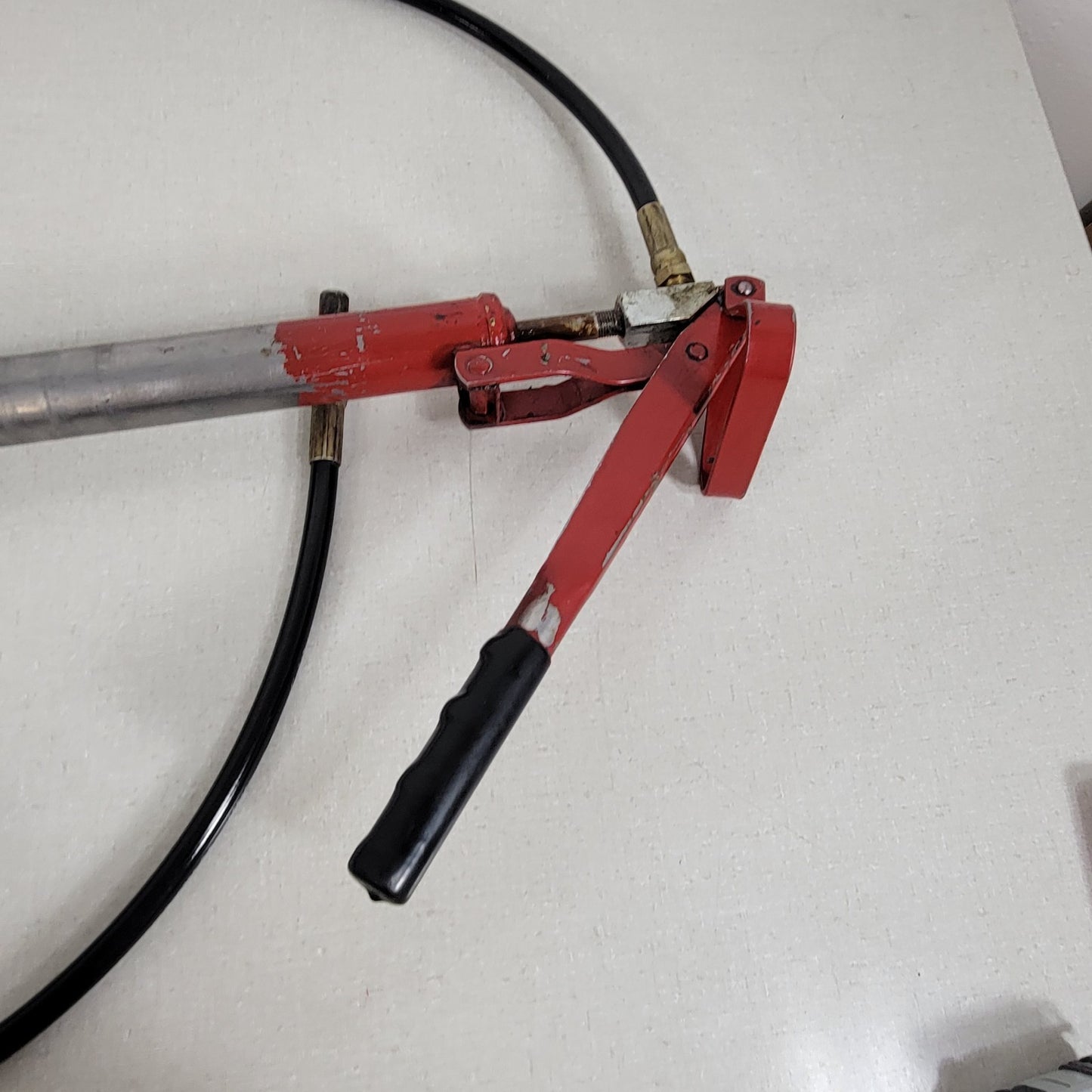 Vintage Hand-Pump Grease Gun Missing Bottom Tube Holder