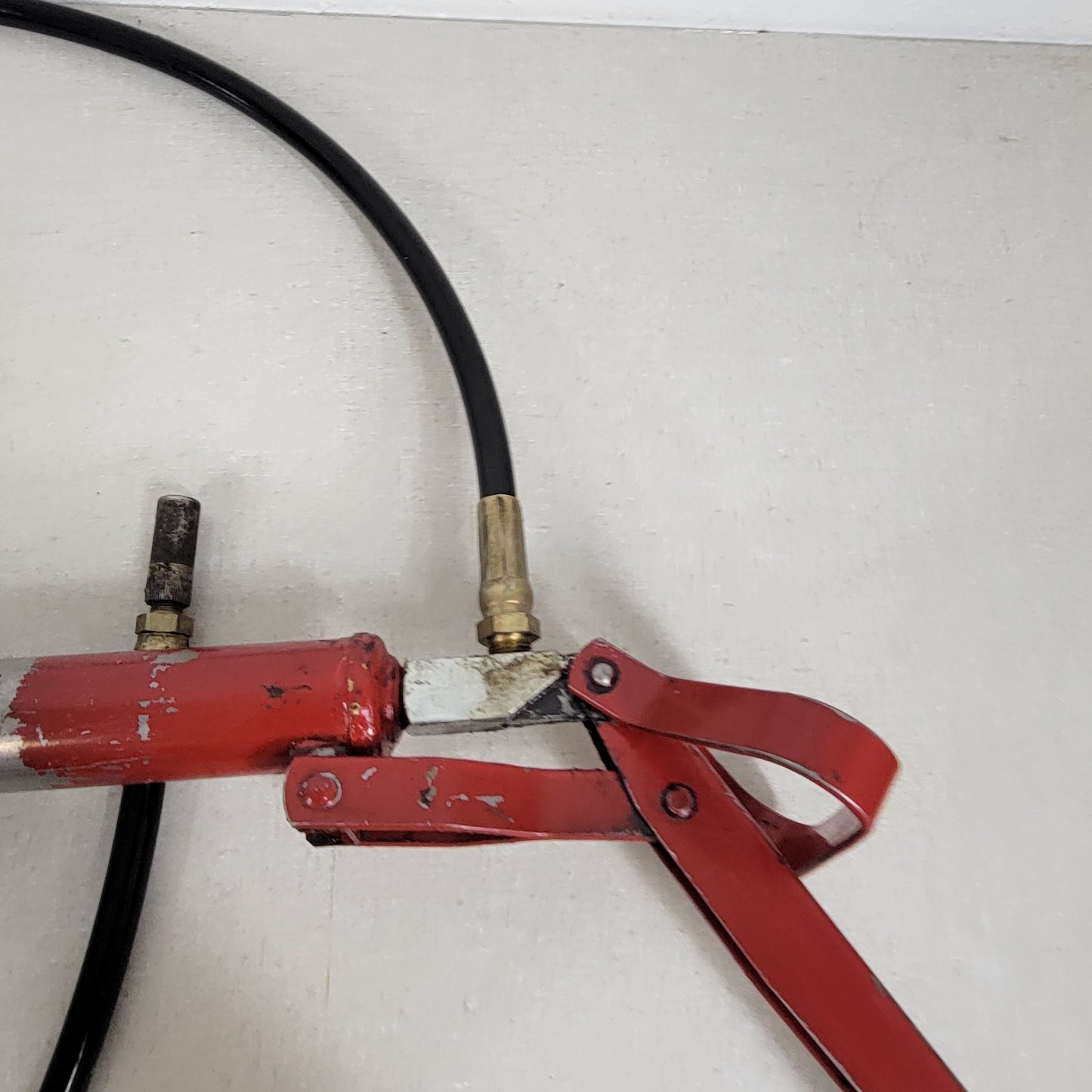 Vintage Hand-Pump Grease Gun Missing Bottom Tube Holder