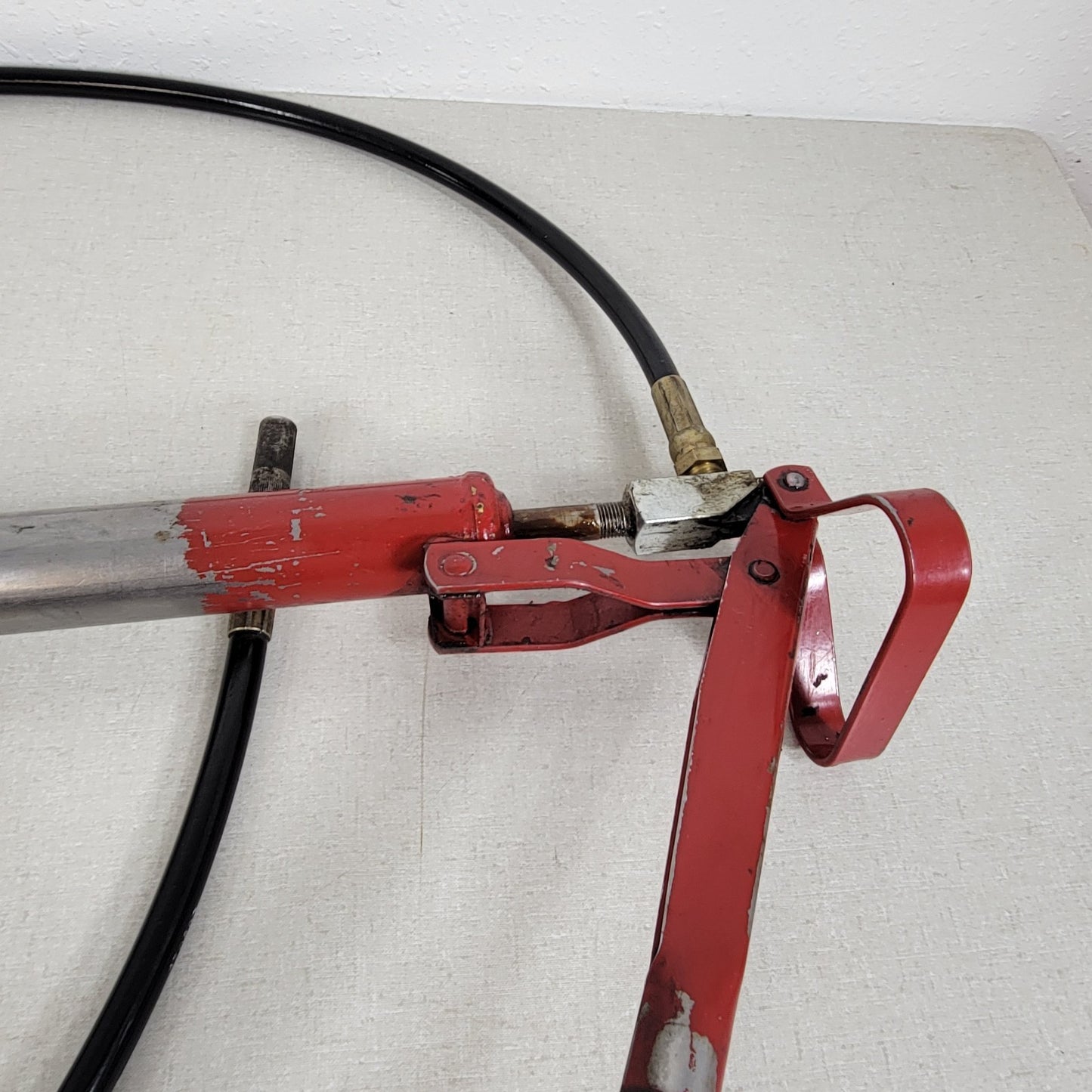 Vintage Hand-Pump Grease Gun Missing Bottom Tube Holder