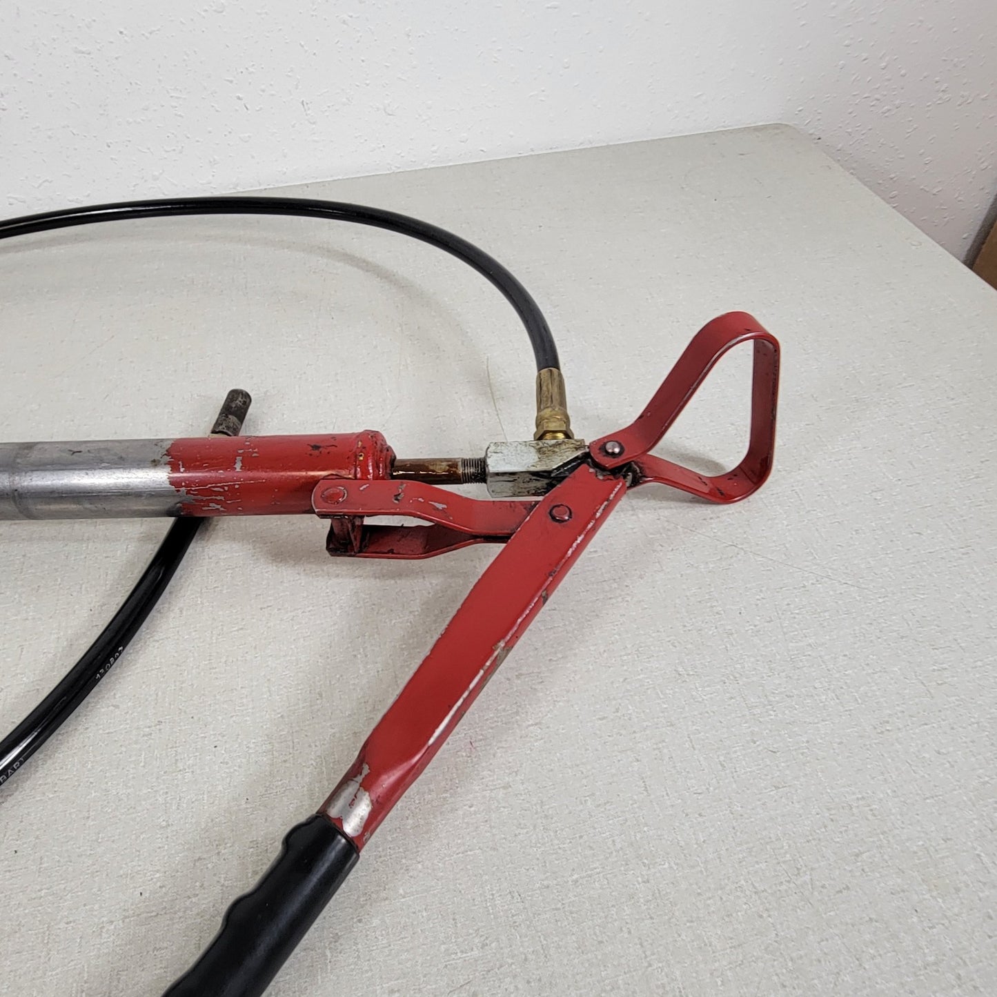 Vintage Hand-Pump Grease Gun Missing Bottom Tube Holder