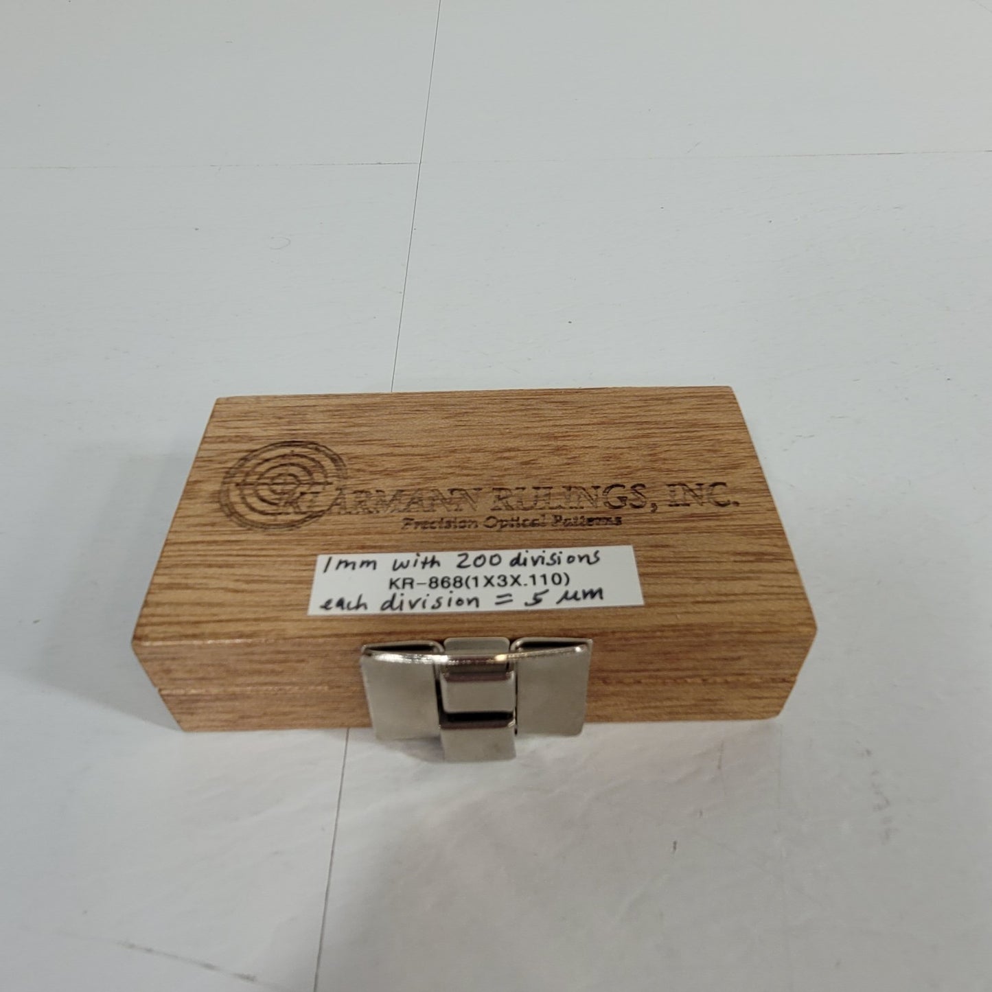 Klarmann Rulings KR-868 (1X3X.110) Stage Micrometer 1mm w/ 200 Divisions