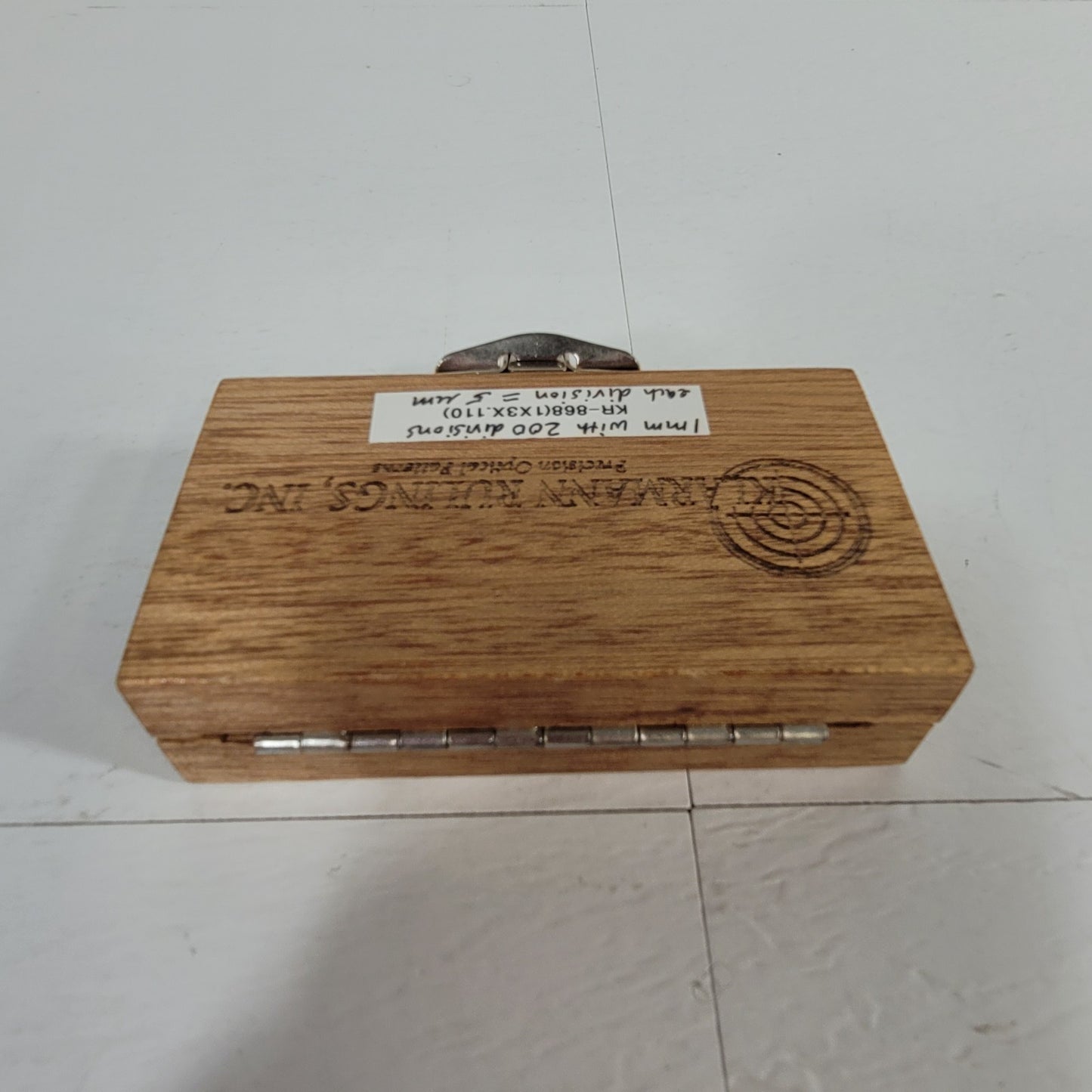 Klarmann Rulings KR-868 (1X3X.110) Stage Micrometer 1mm w/ 200 Divisions