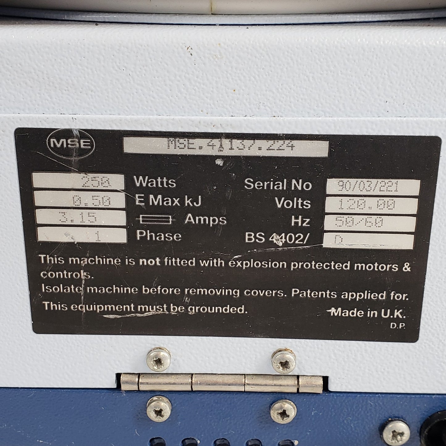 Tested MSE 41137.224 Micro Centaur 12 Liquid Sample Holder Centrifuge