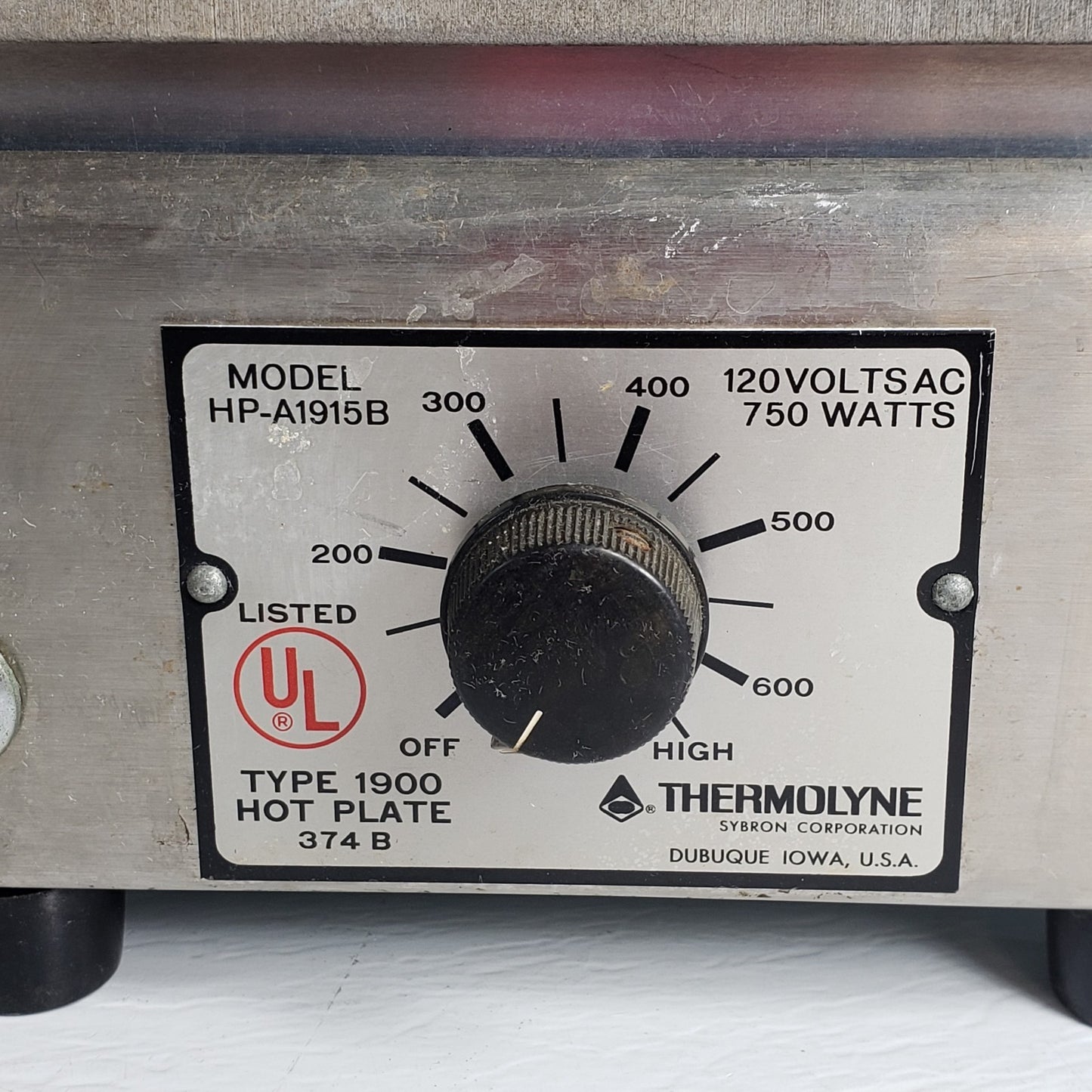 Tested Thermolyne Hot Plate HP-A1915B Type 1900 374 B Lab Sample Heater