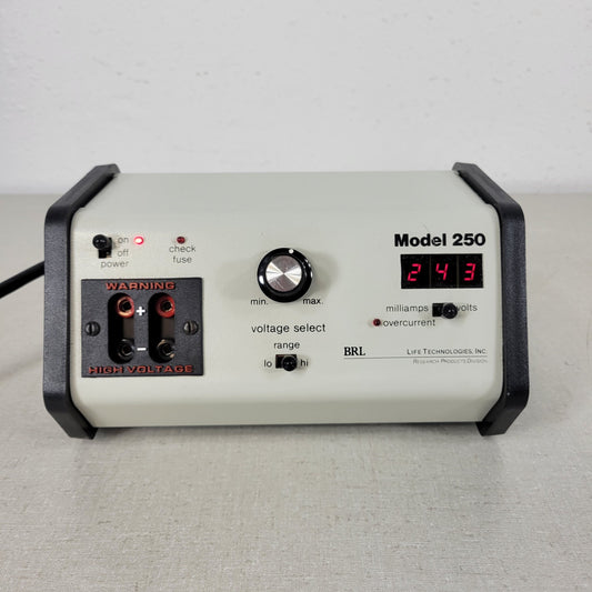 BRL Life Technologies 250 Electrophoresis DC Power Supply 115 Volts 1 Amp