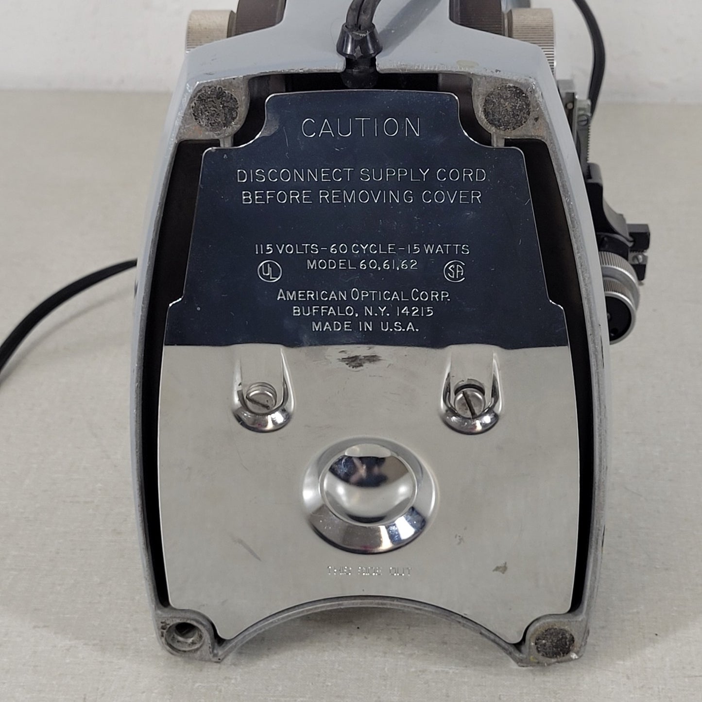 American Optical AO 60.61.62 Fifty Microscope 10x 45x 100x Objective w/ Lamp