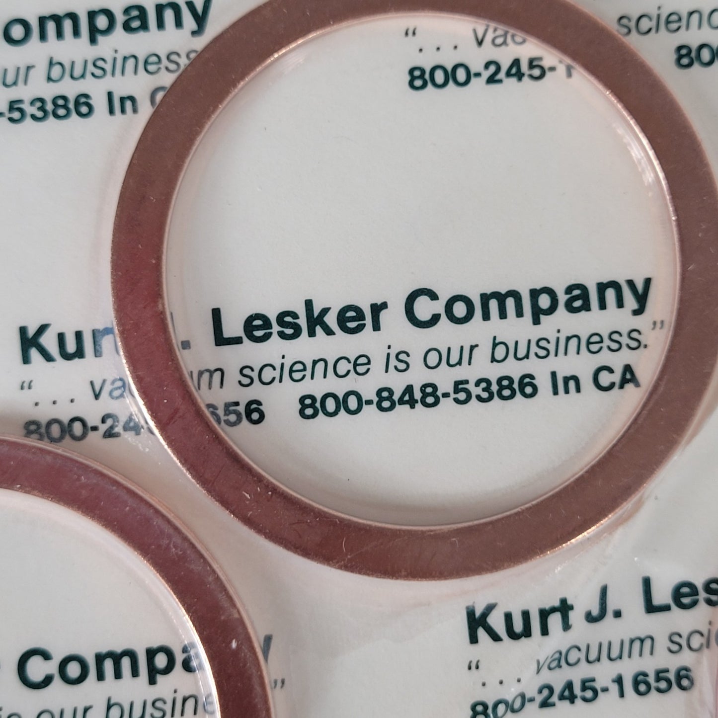 Kurt J. Lesker Copper Conflat Gasket 2.75" DN35CF Pack Of 14 High Vacuum Seal