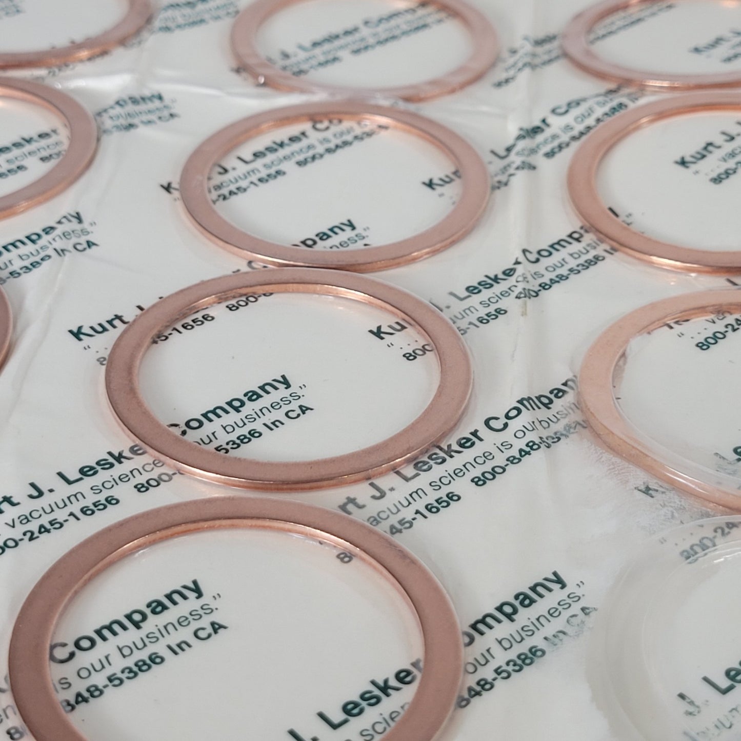 Kurt J. Lesker Copper Conflat Gasket 2.75" DN35CF Pack Of 14 High Vacuum Seal